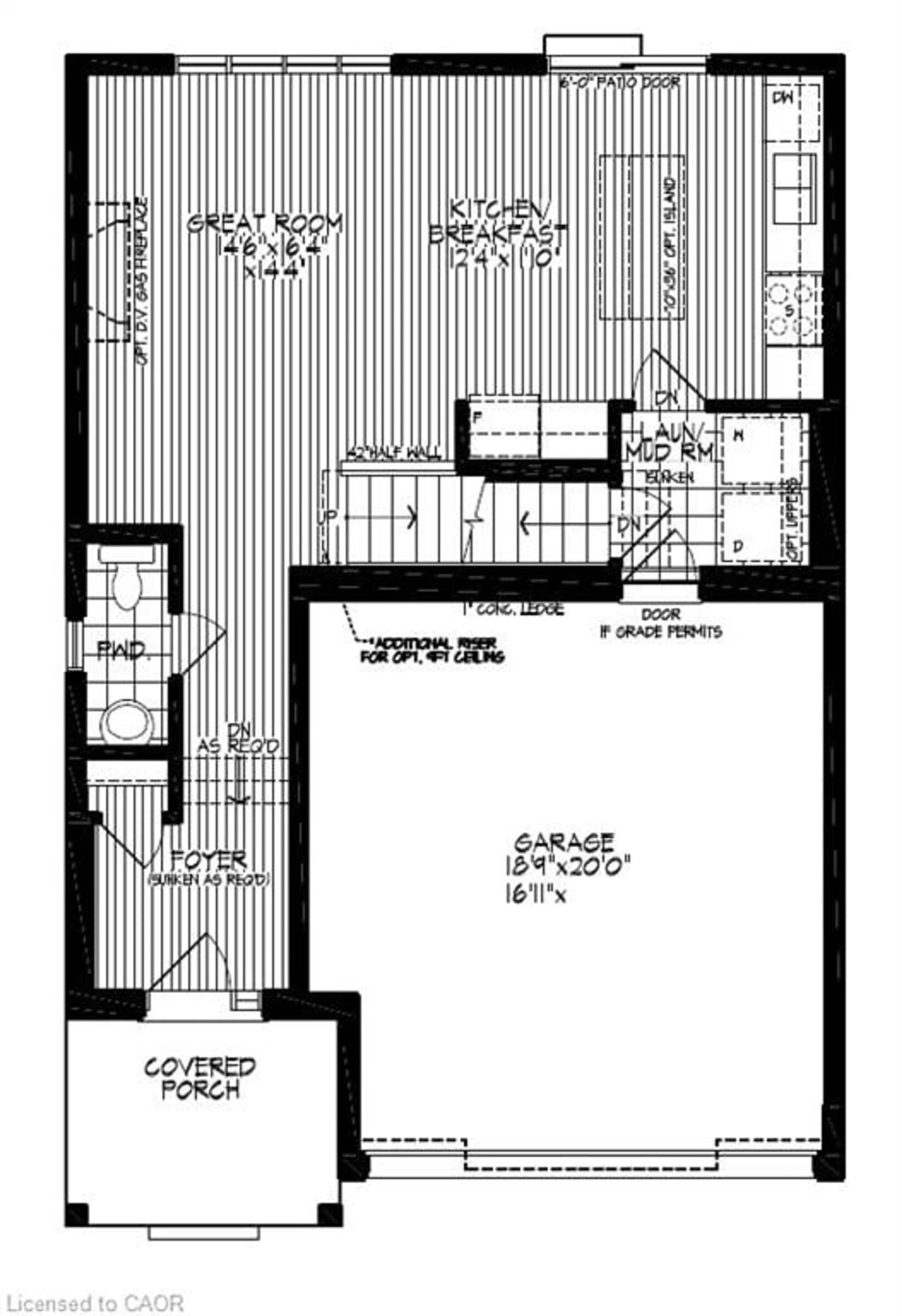Floor plan for 14 Pine Warbler St #Lot 0033, Kitchener Ontario N2P 0K7