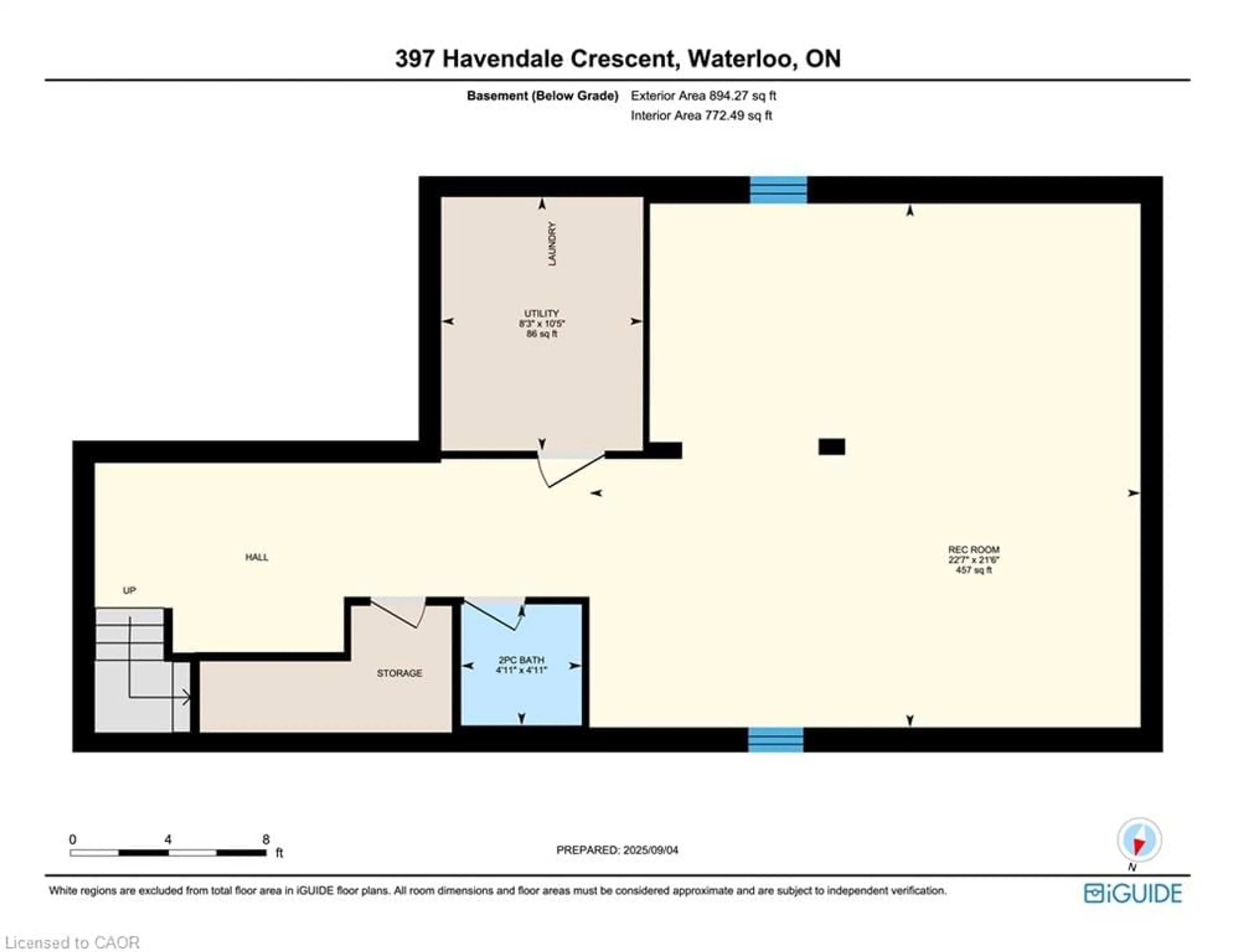 Floor plan for 397 Havendale Cres, Waterloo Ontario N2T 2T4