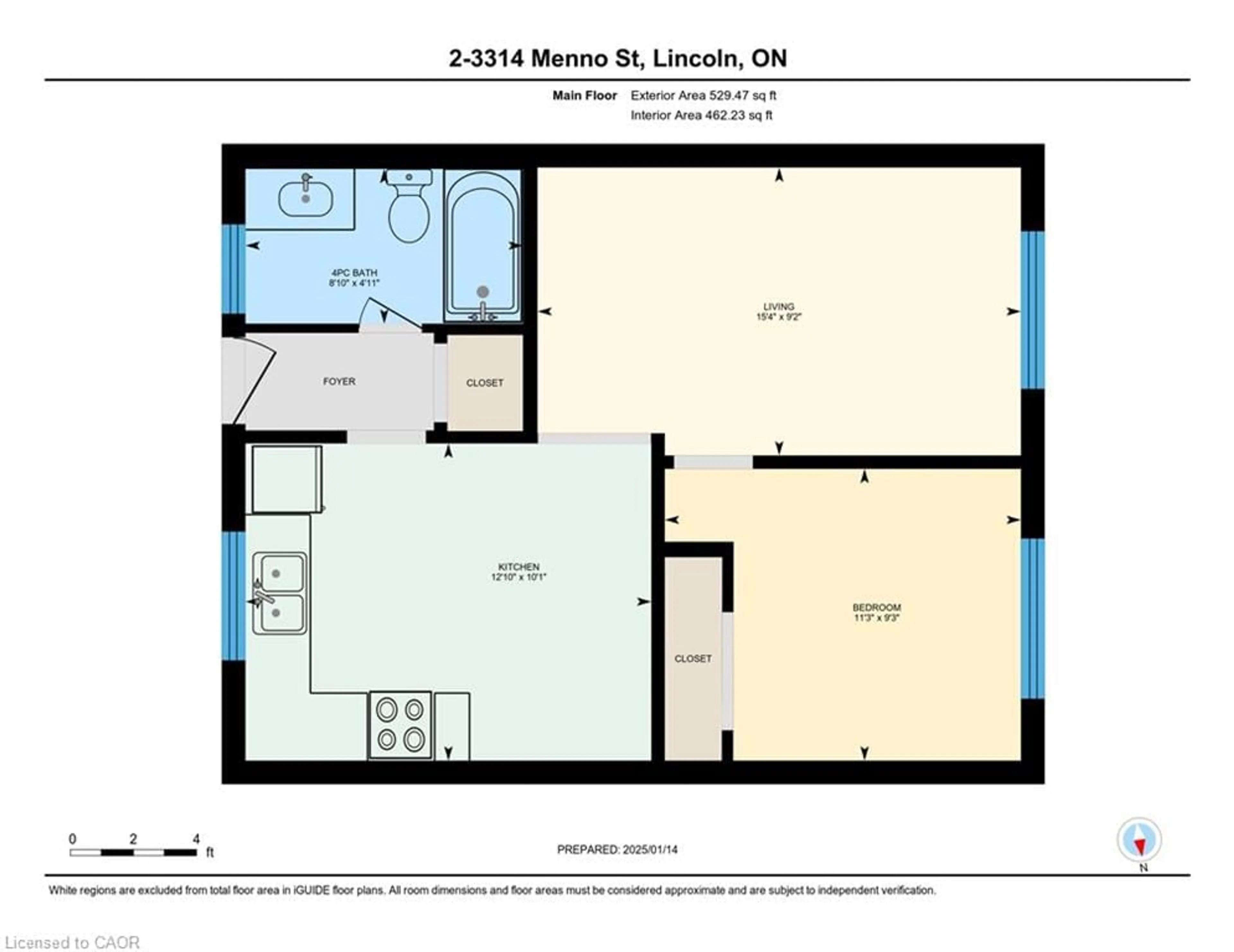 Floor plan for 2-3314 Menno St, Vineland Ontario L0R 2C0
