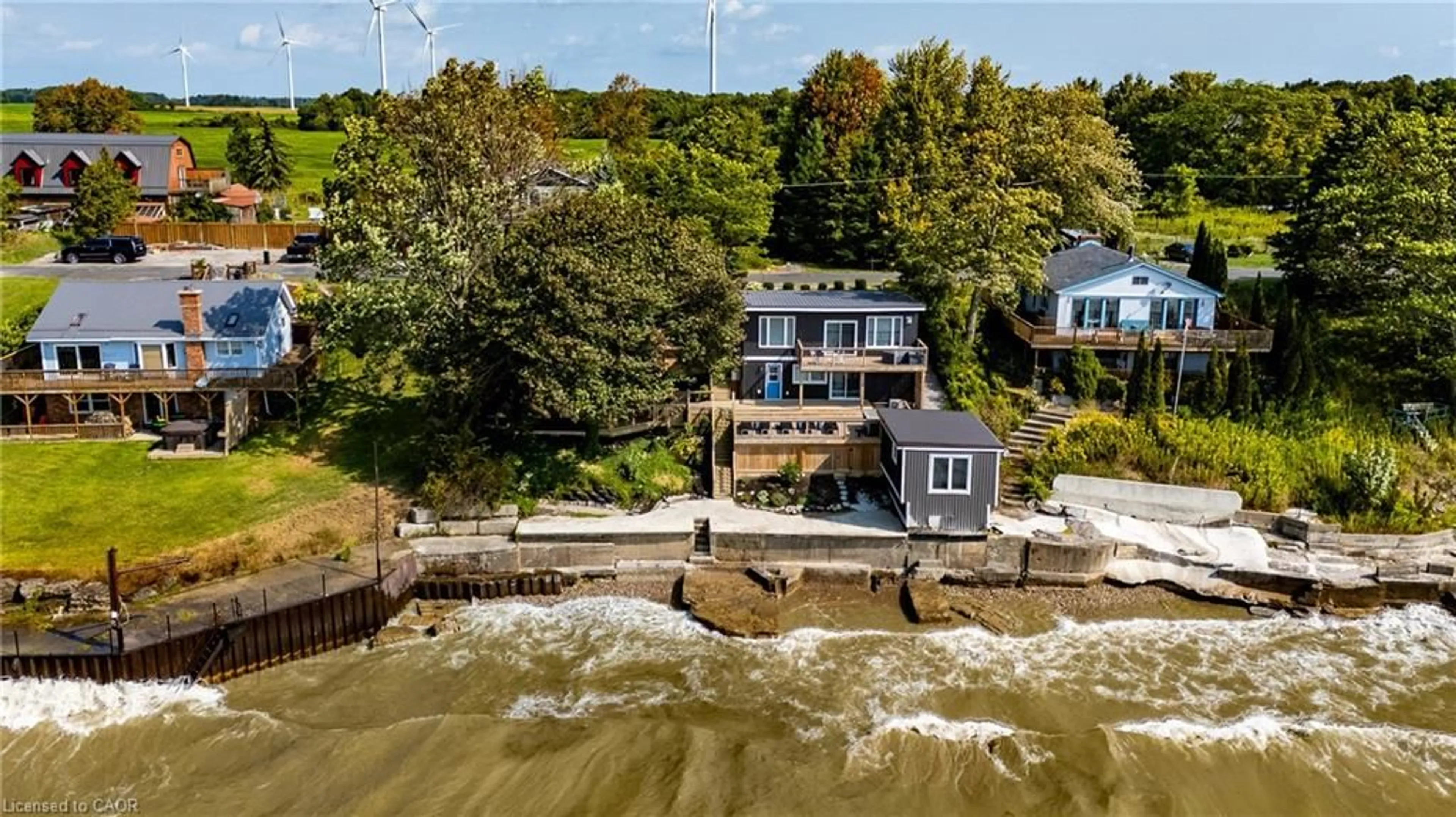 A pic from outside/outdoor area/front of a property/back of a property/a pic from drone, water/lake/river/ocean view for 16 Snider Cres, Port Dover Ontario N0A 1N3