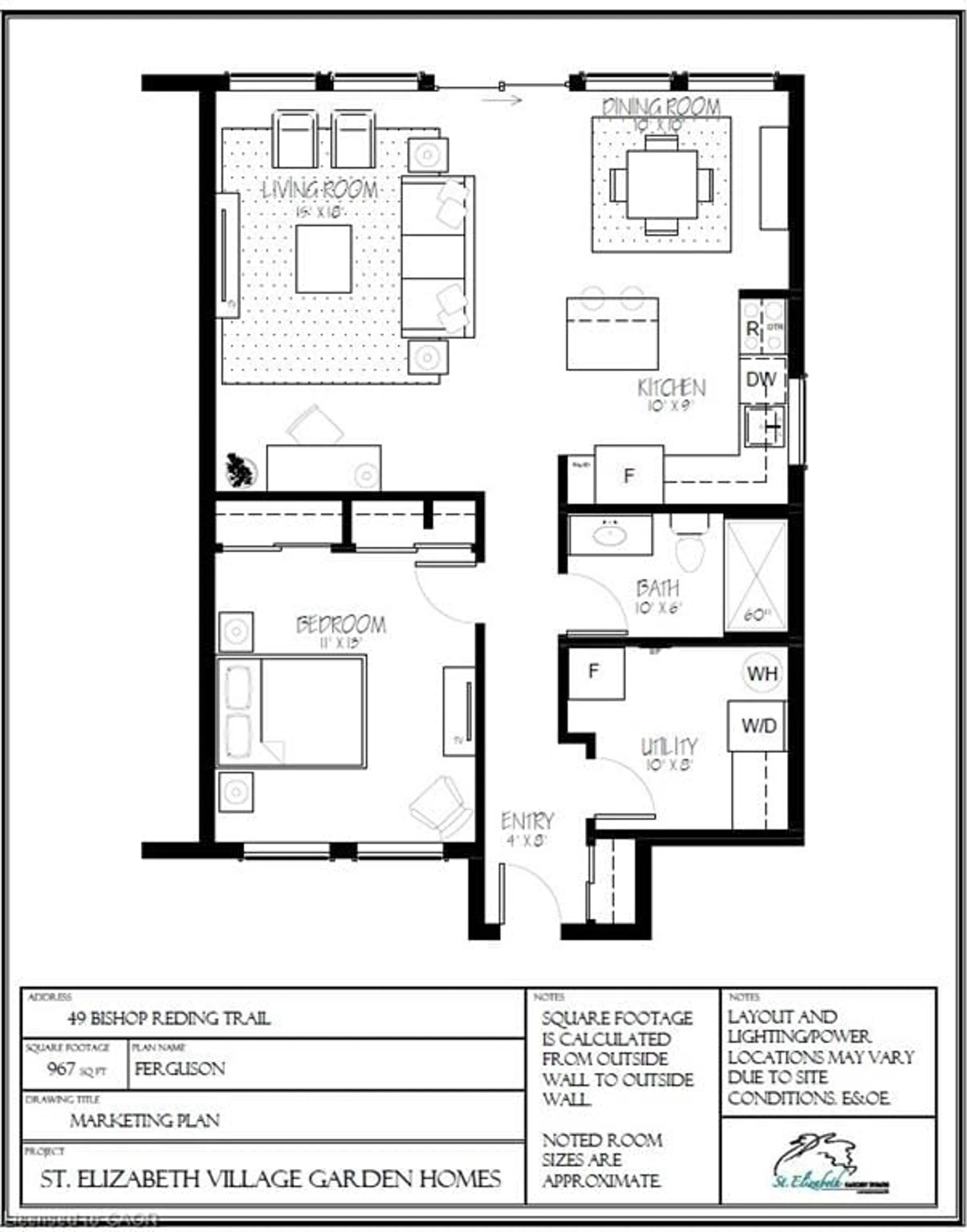 Floor plan for 49 Bishop Reding Trail, Hamilton Ontario L9B 2L7