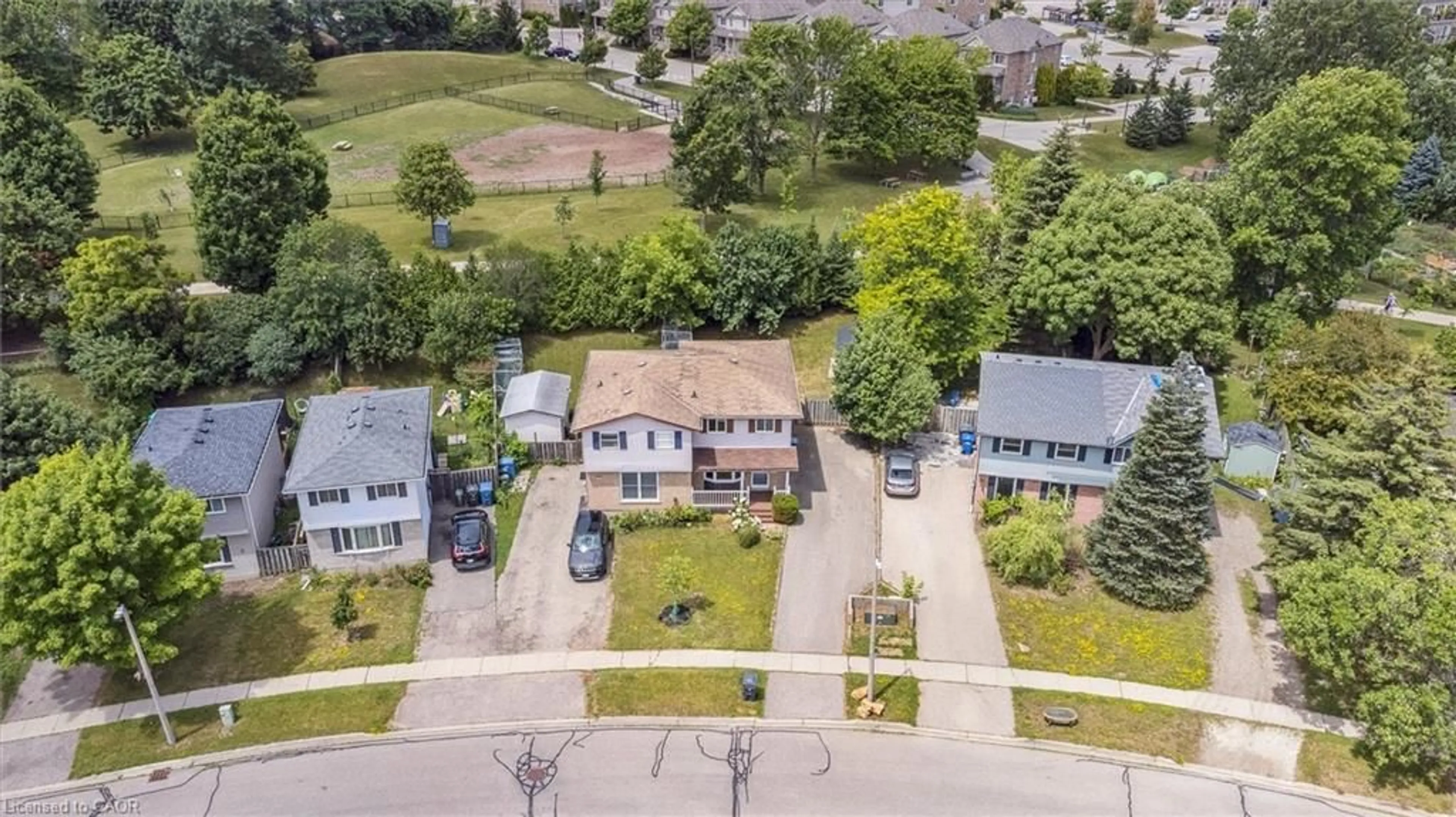 A pic from outside/outdoor area/front of a property/back of a property/a pic from drone, street for 30 Leacock Ave, Guelph Ontario N1E 6R1