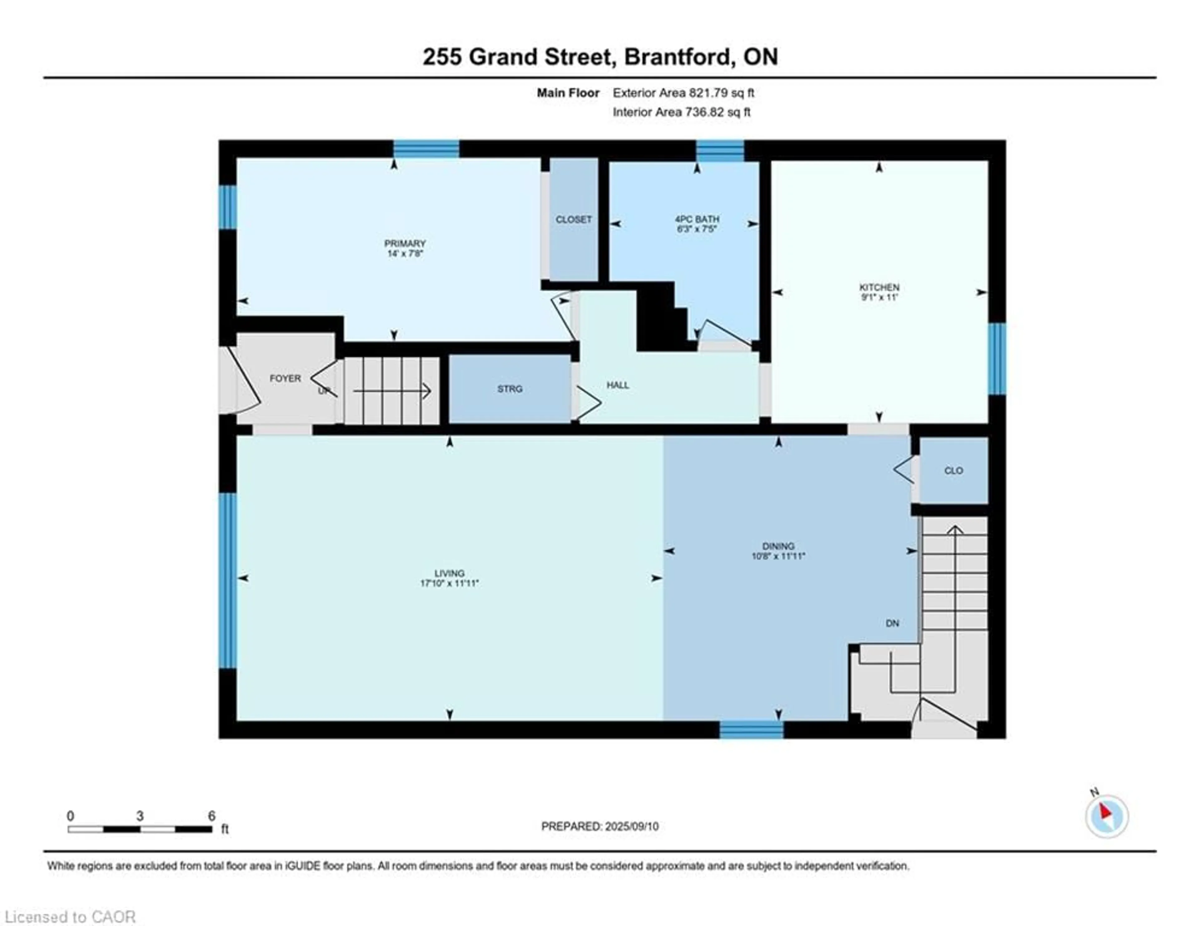 Floor plan for 255 Grand St, Brantford Ontario N3R 4C6