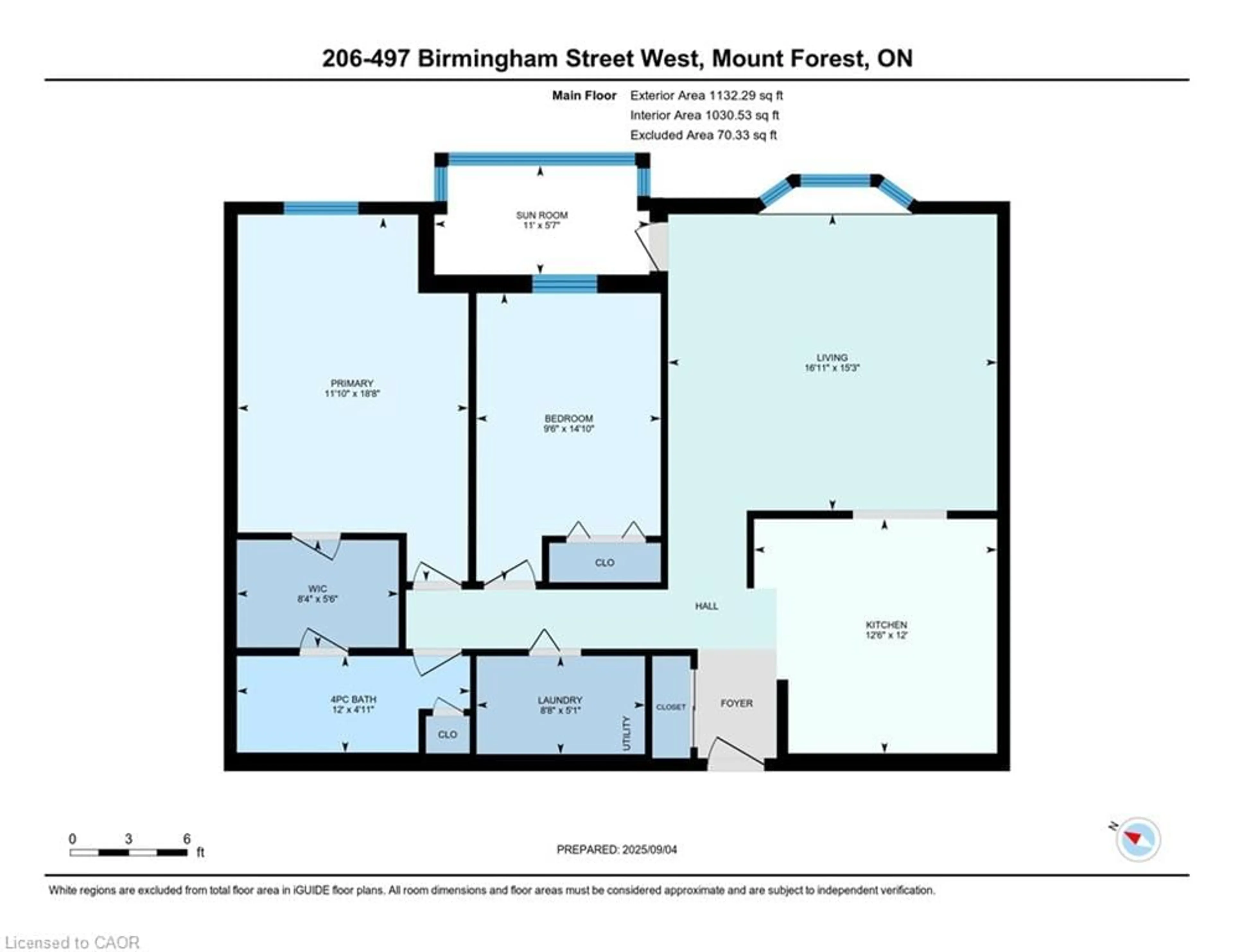Floor plan for 497 Birmingham St #206, Mount Forest Ontario N0G 2L1