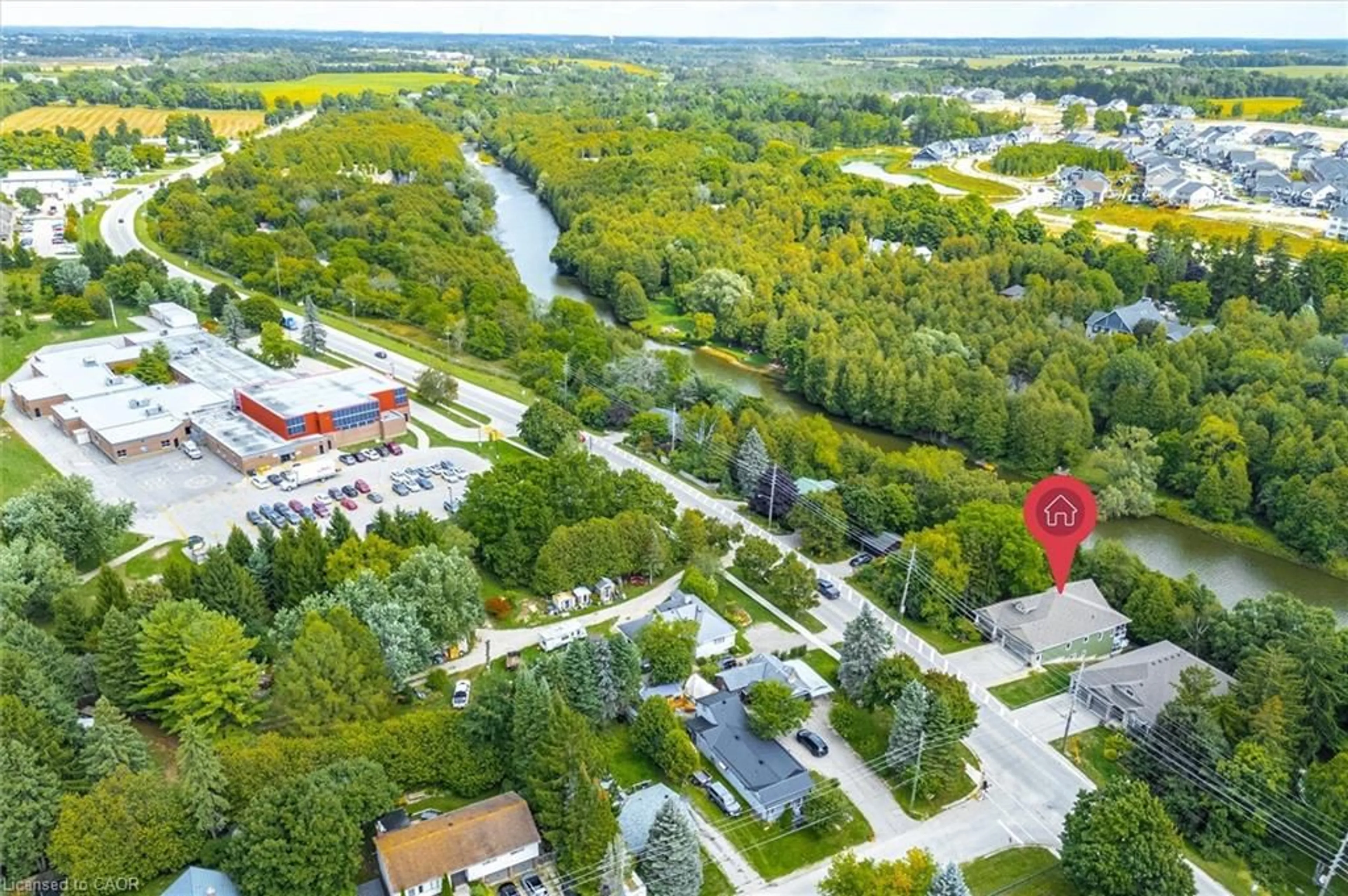 A pic from outside/outdoor area/front of a property/back of a property/a pic from drone, street for 217B East Mill St, Elora Ontario N0B 1S0