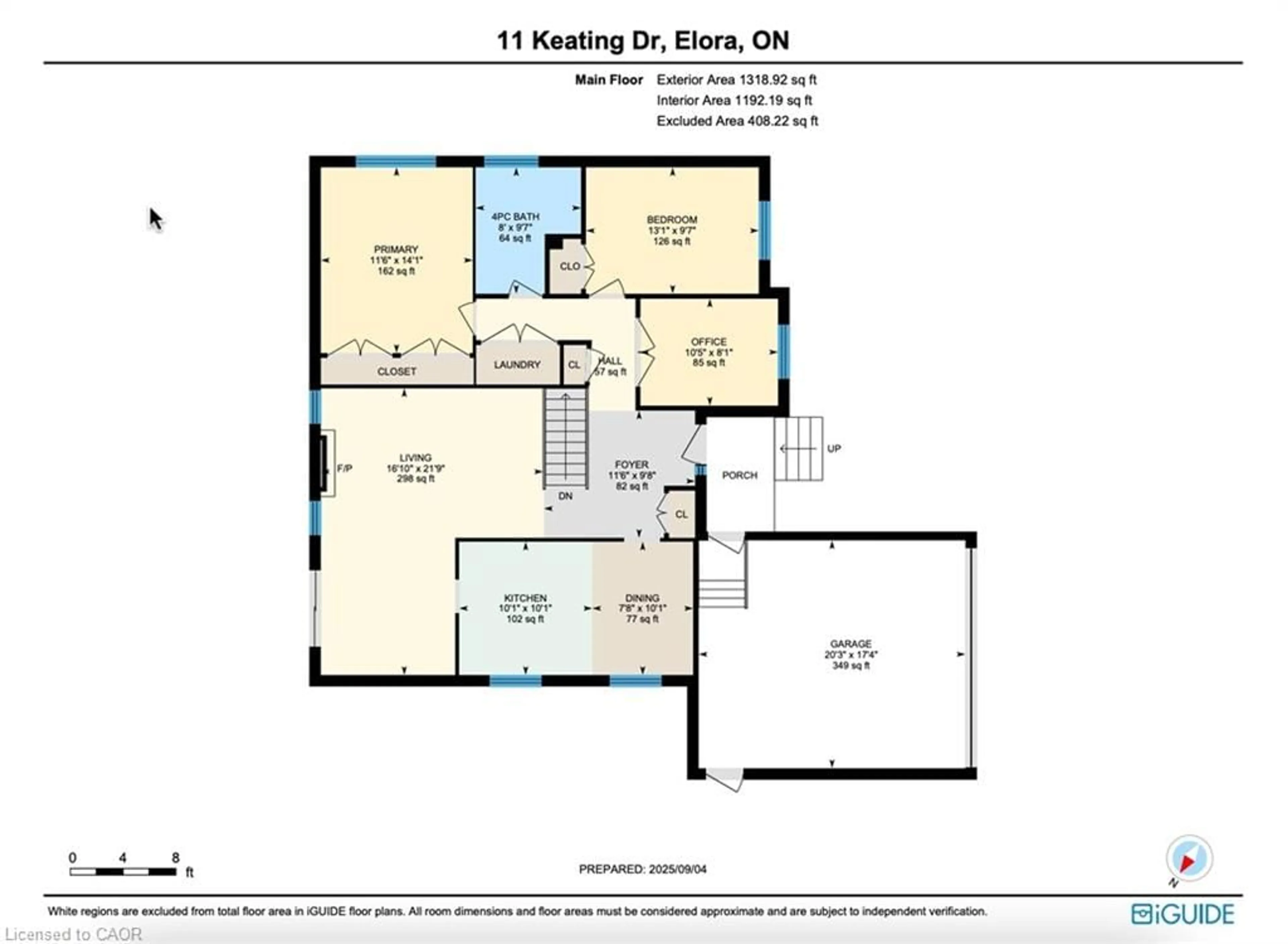 Floor plan for 11 Keating Dr, Elora Ontario N0B 1S0