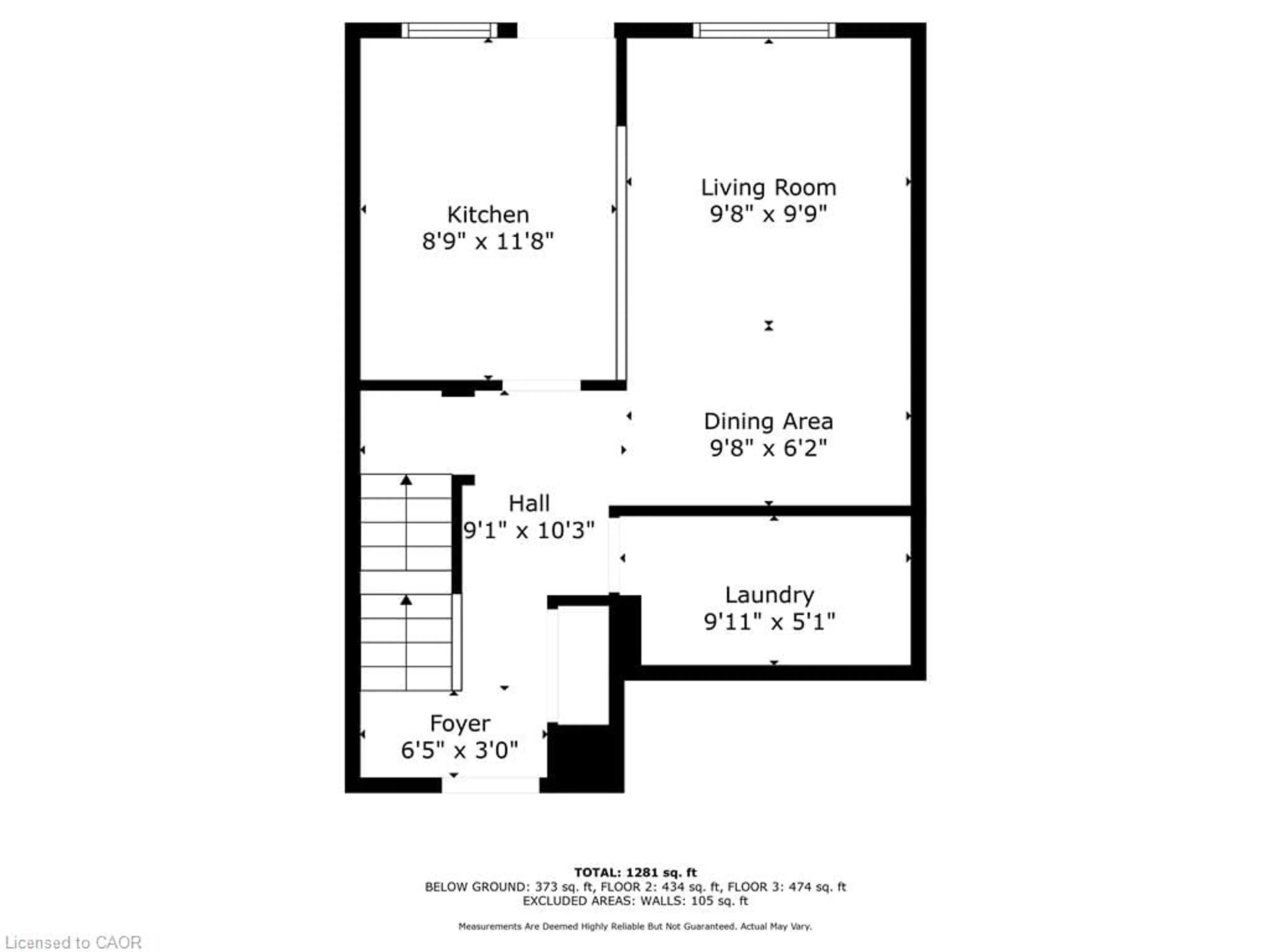 Floor plan for 1350 Limeridge Rd #69, Hamilton Ontario L8W 1L6