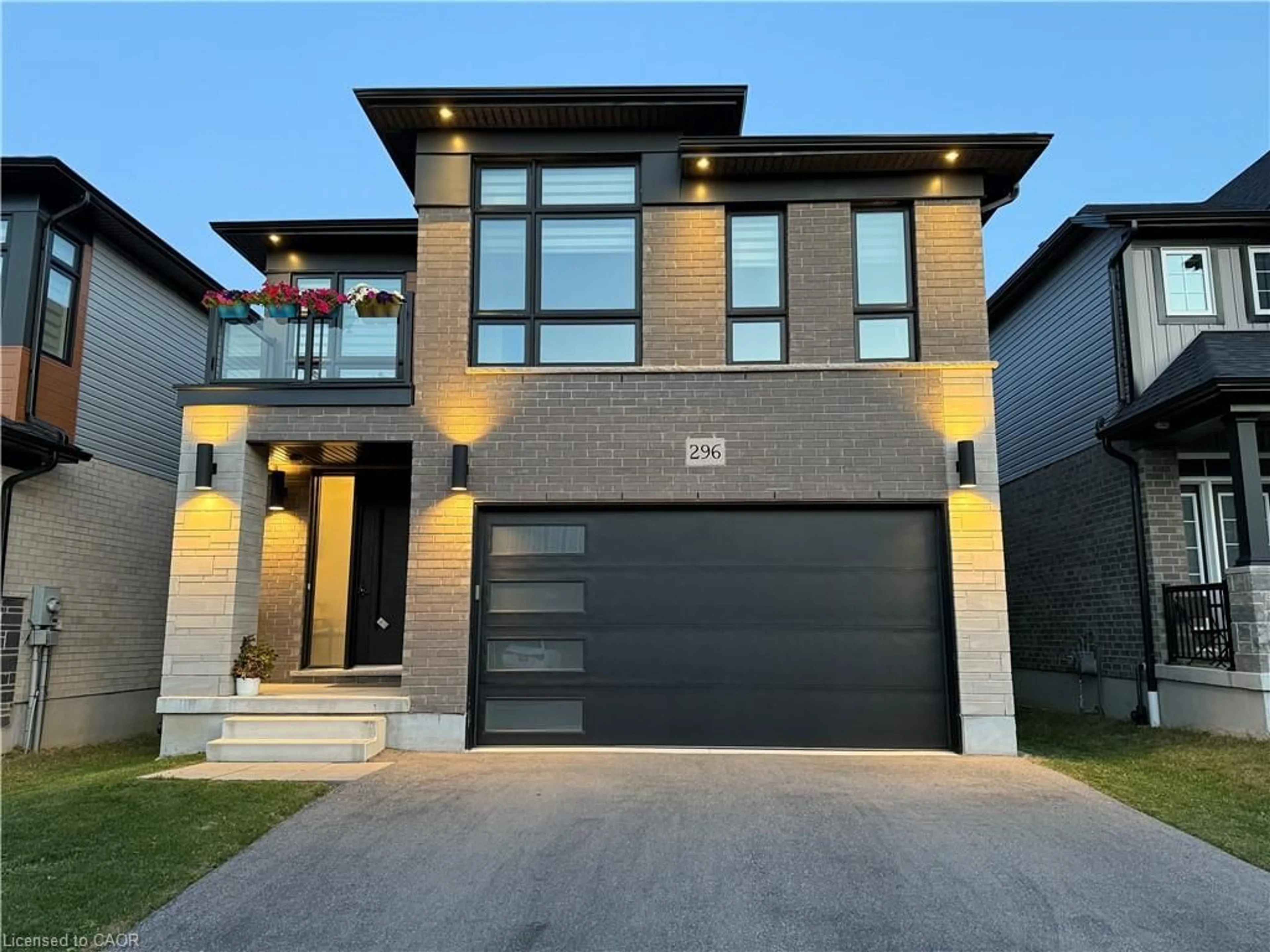 Home with brick exterior material, street for 296 Chokecherry Crescent Cres, Waterloo Ontario N2V 0H1