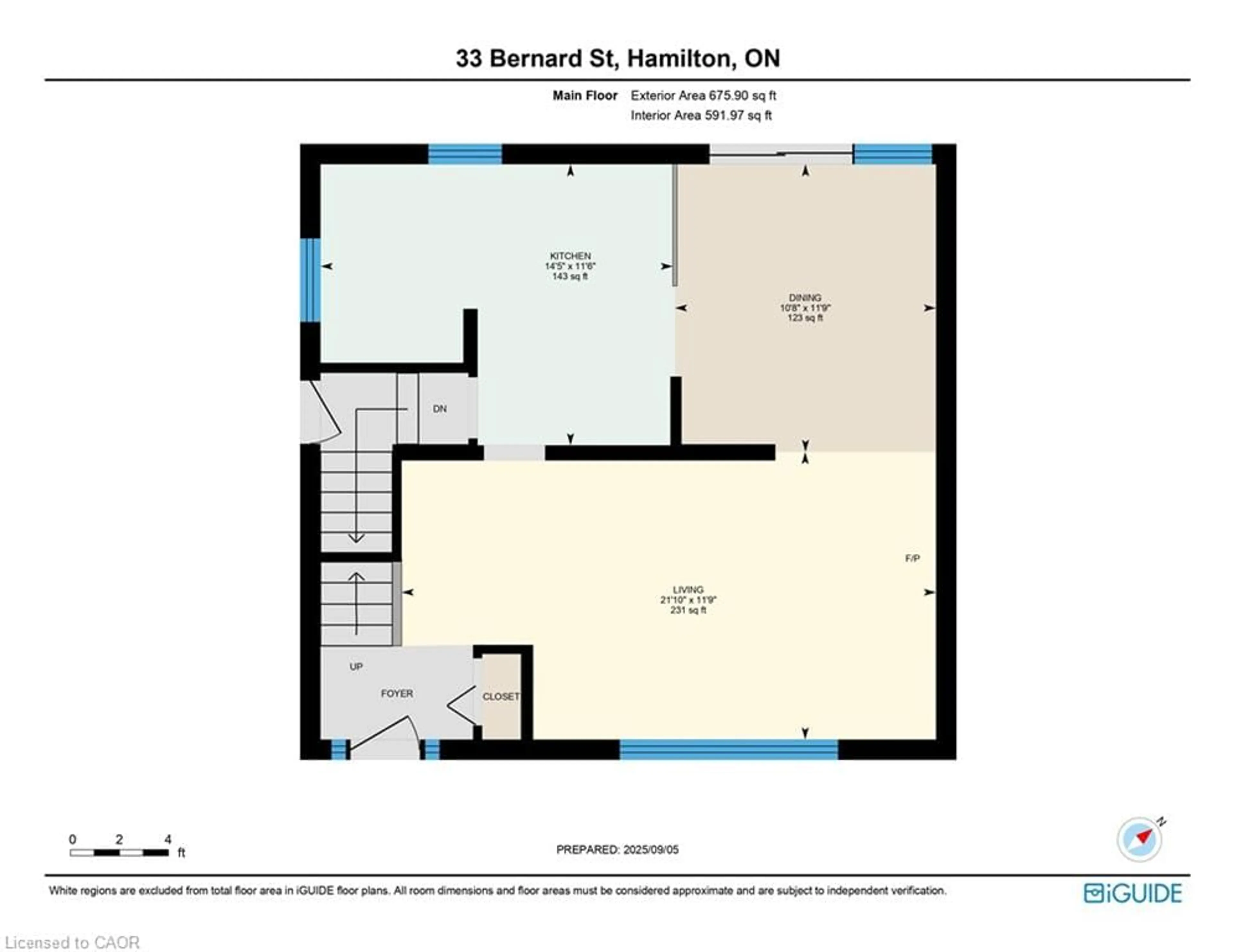 Floor plan for 33 Bernard St, Hamilton Ontario L8H 6C8