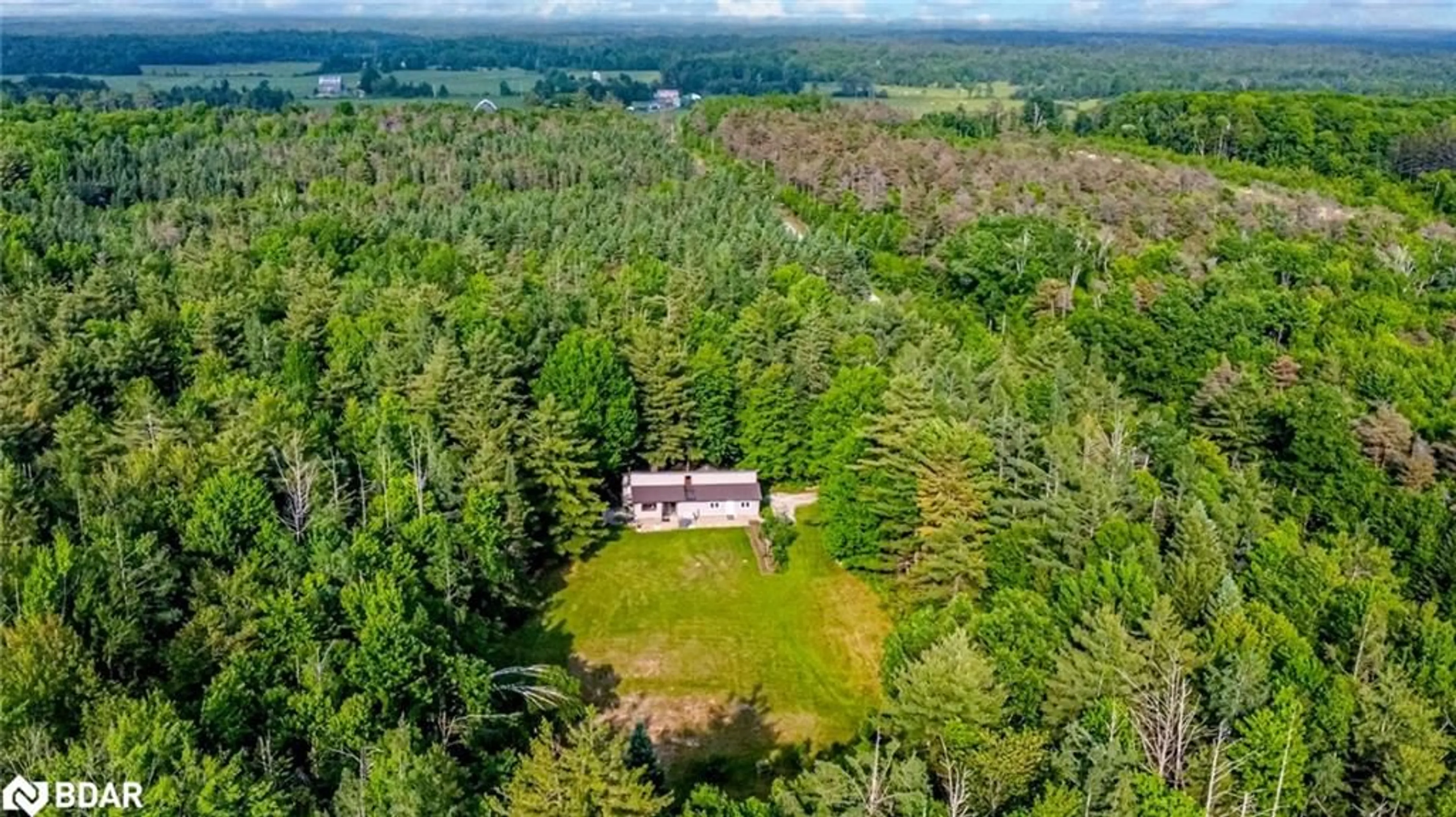 A pic from outside/outdoor area/front of a property/back of a property/a pic from drone, forest/trees view for 7390 Sadowa Rd, Kawartha Lakes Ontario L0K 1W0