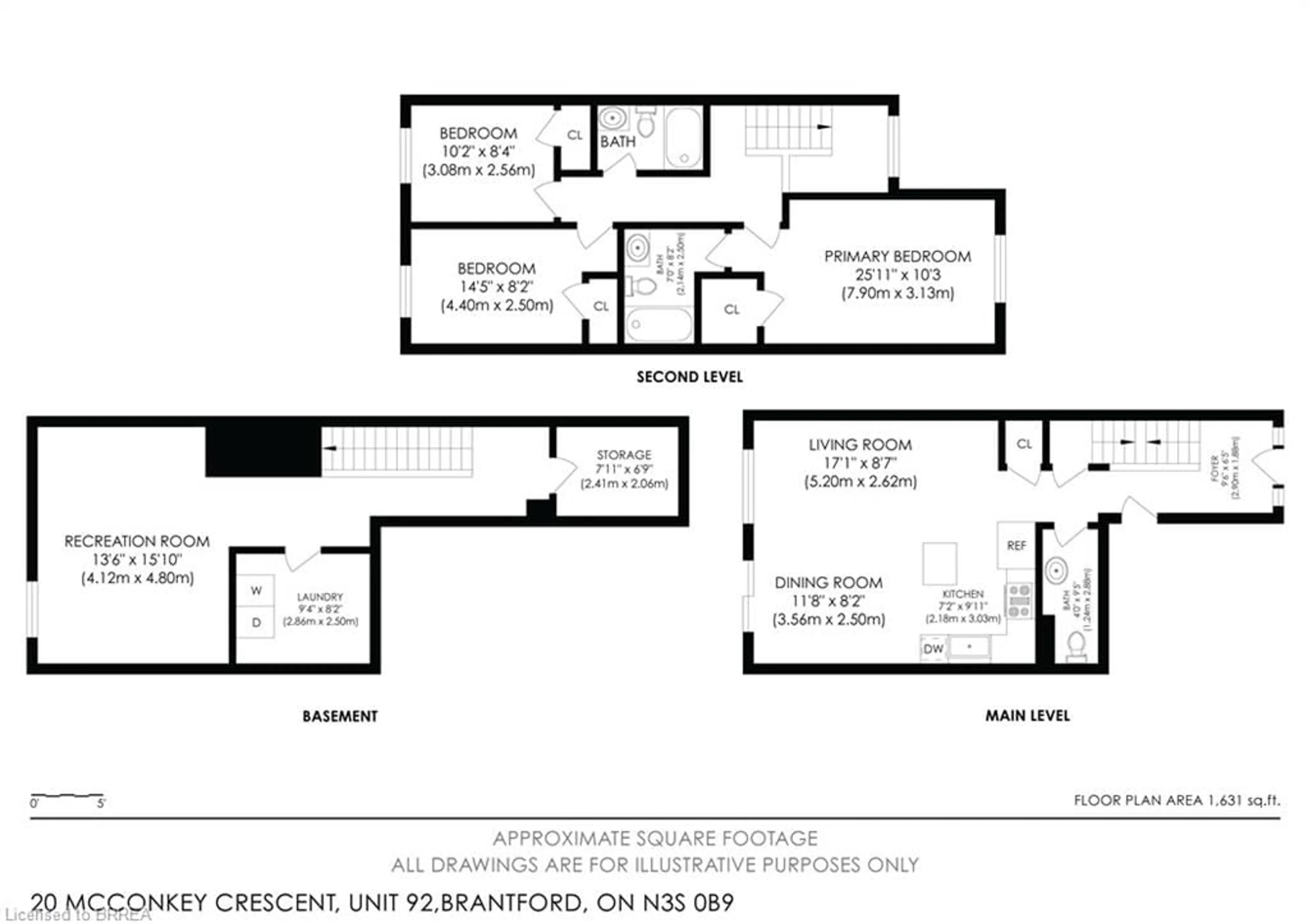 Floor plan for 20 Mcconkey Cres #92, Brantford Ontario N3S 0C1