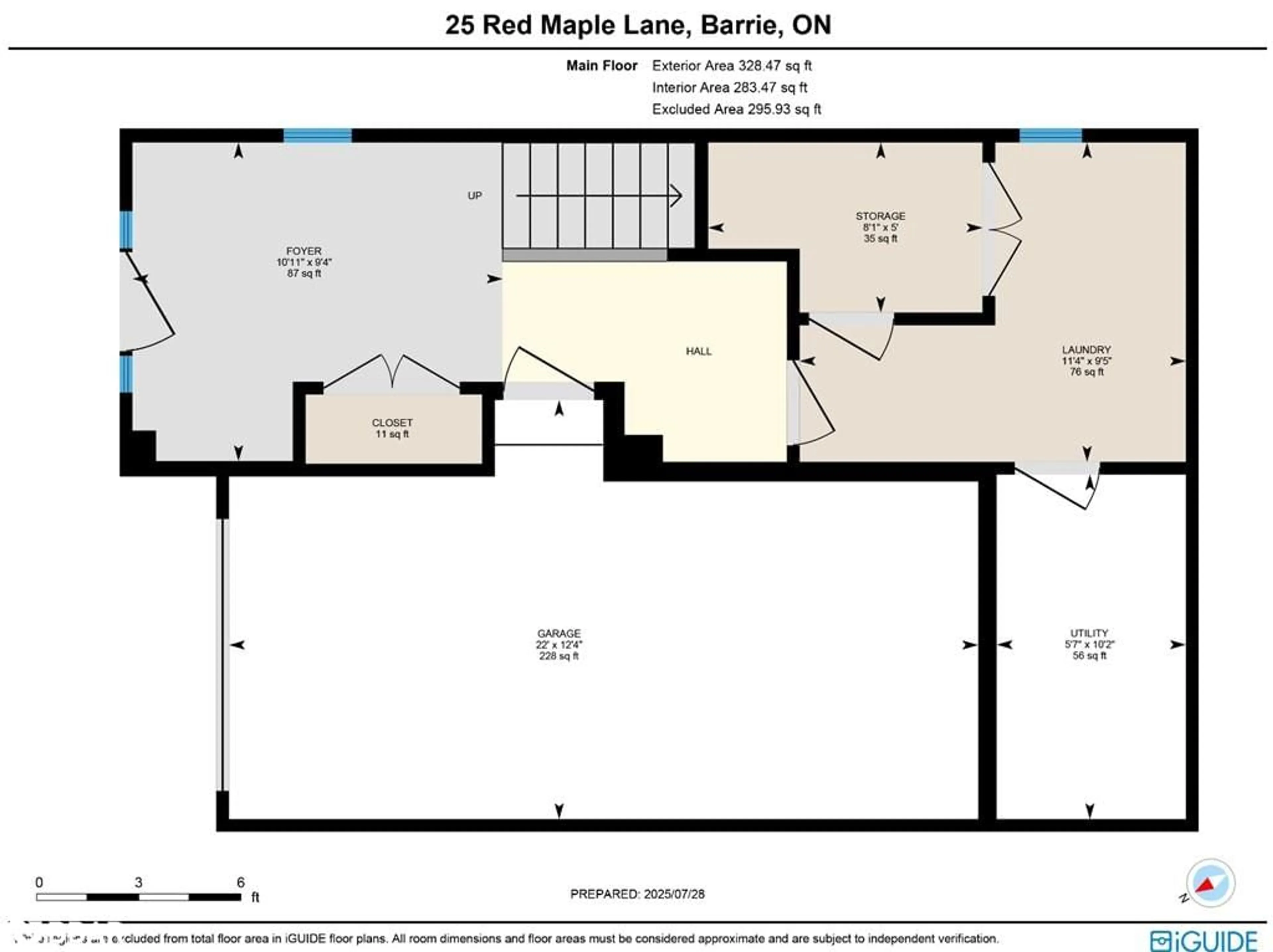 Floor plan for 25 Red Maple Lane, Barrie Ontario L9J 0N4