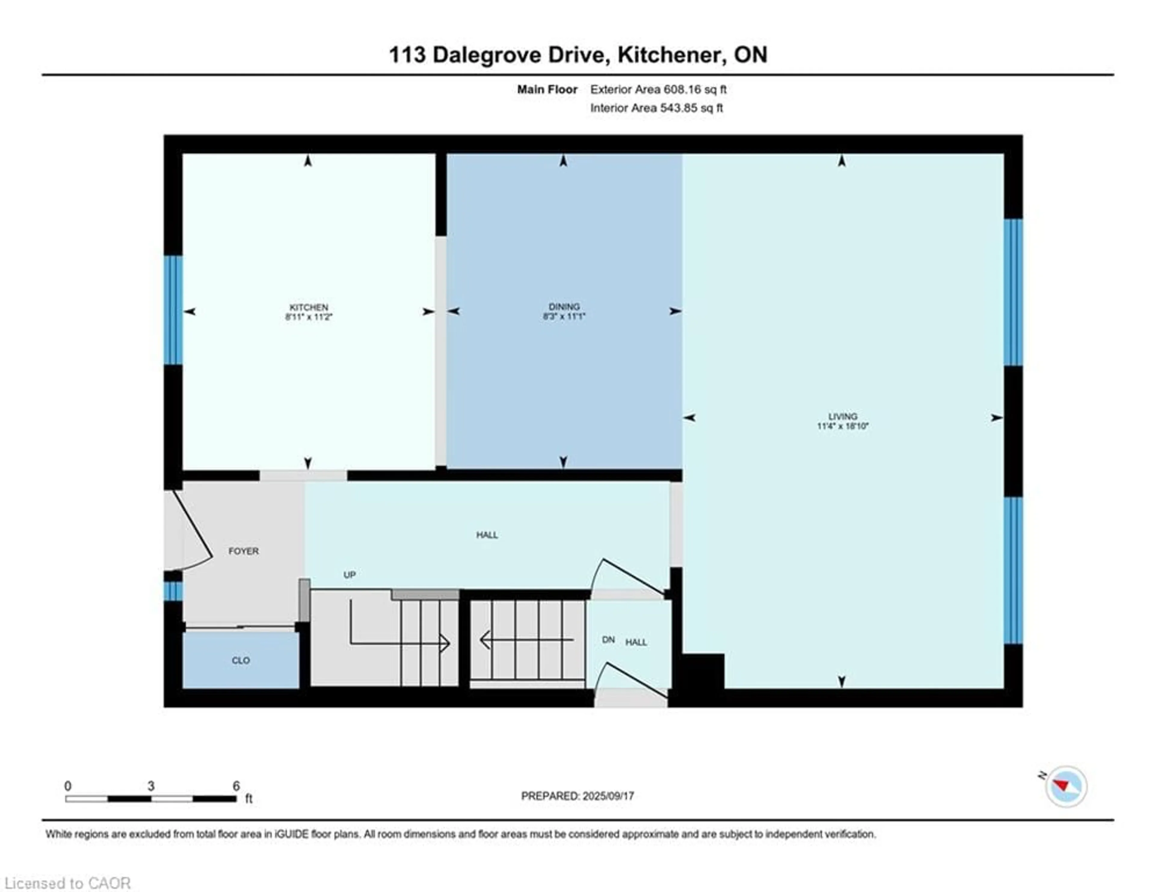 Floor plan for 113 Dalegrove Dr, Kitchener Ontario N2M 2G6