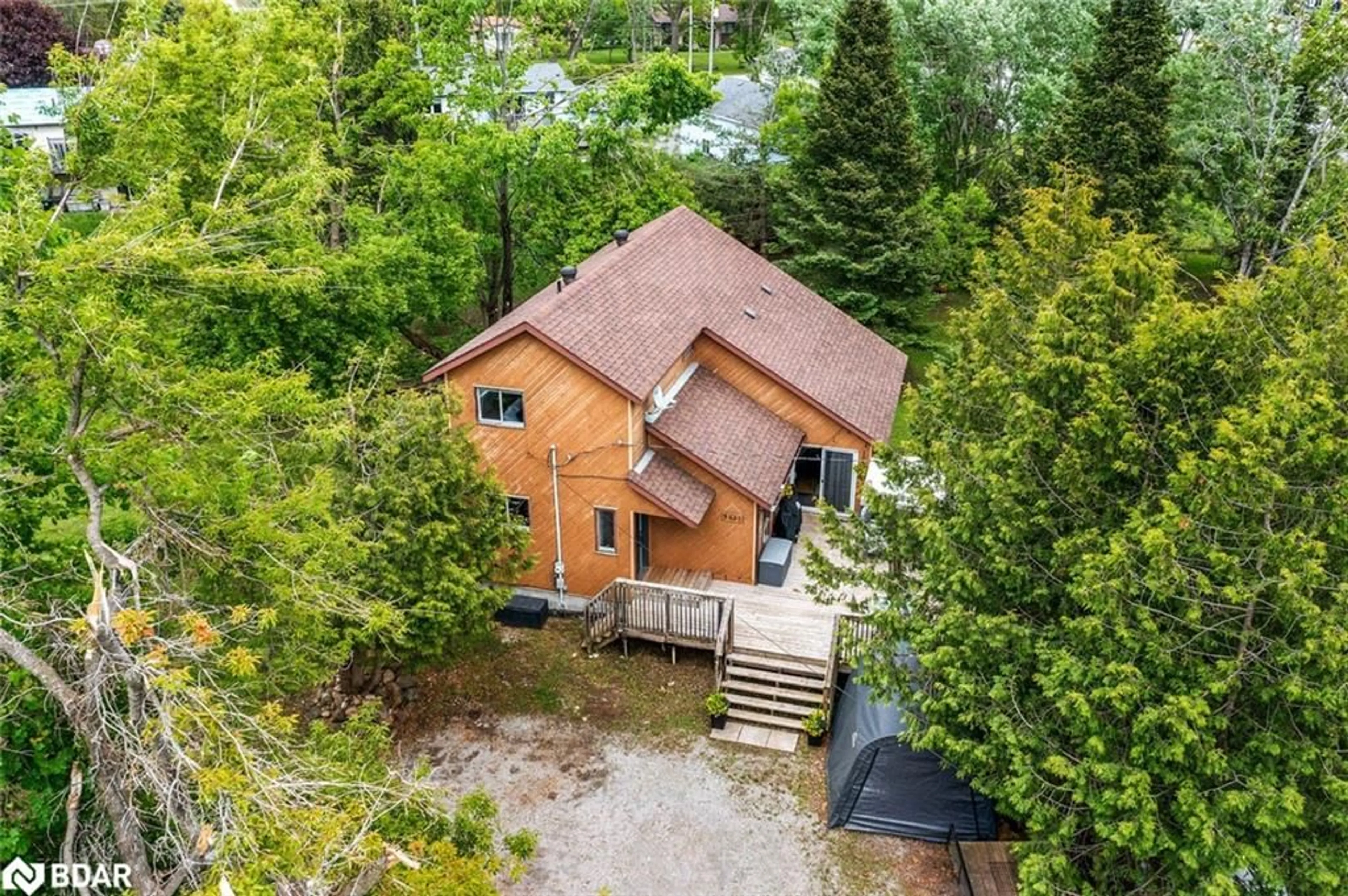 A pic from outside/outdoor area/front of a property/back of a property/a pic from drone, forest/trees view for 8531 Hwy 12, Orillia Ontario L3V 6H2