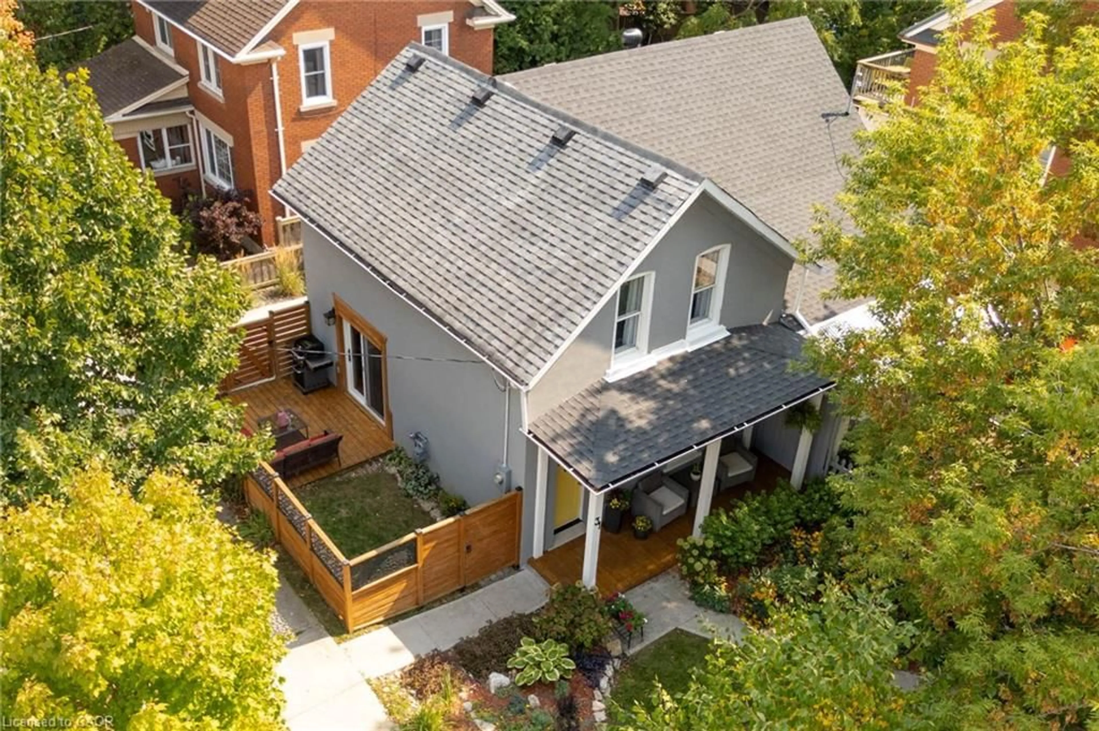 A pic from outside/outdoor area/front of a property/back of a property/a pic from drone, street for 31 Andrew St, Kitchener Ontario N2H 5R1