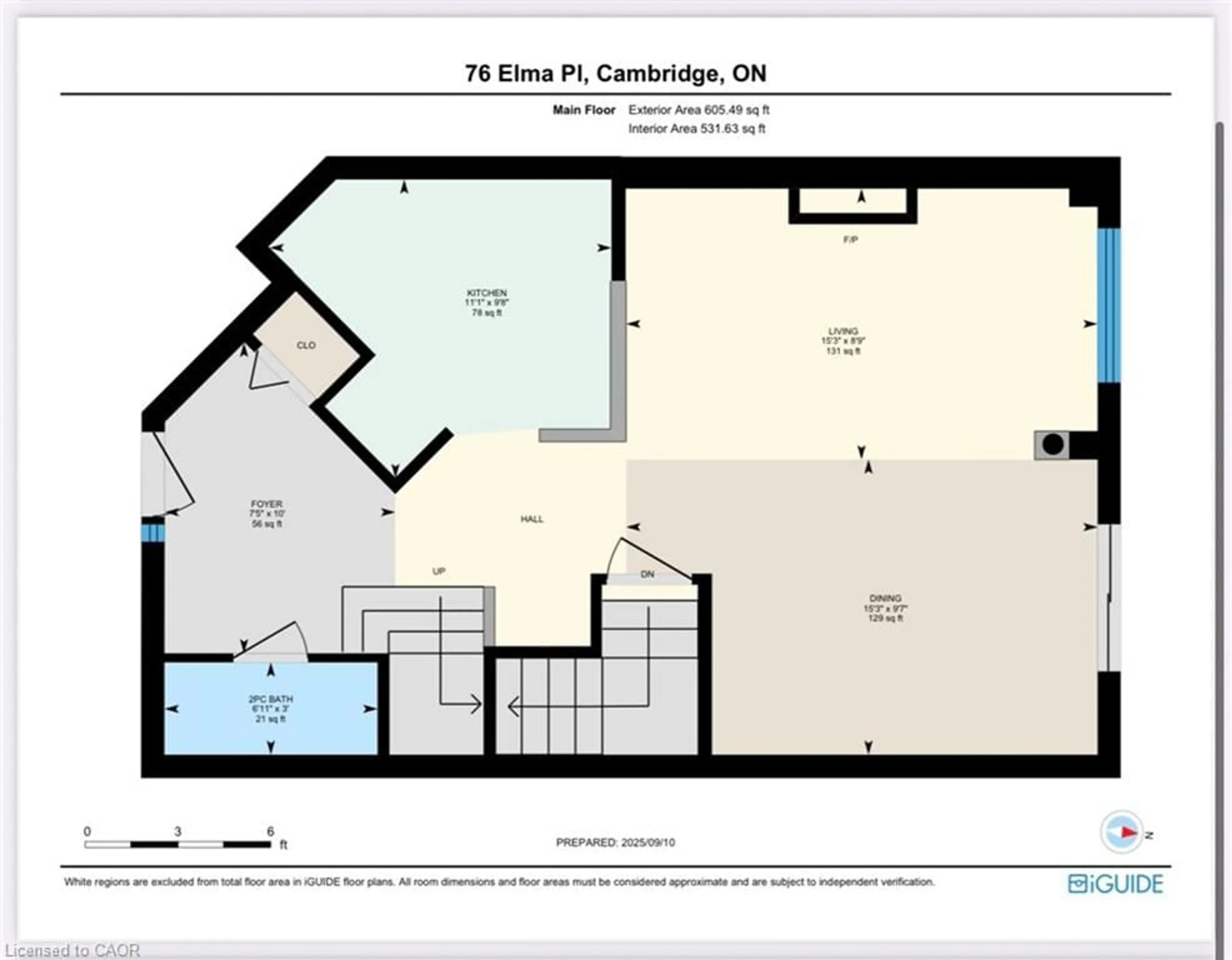Floor plan for 76 Elma Pl, Cambridge Ontario N3C 4E7