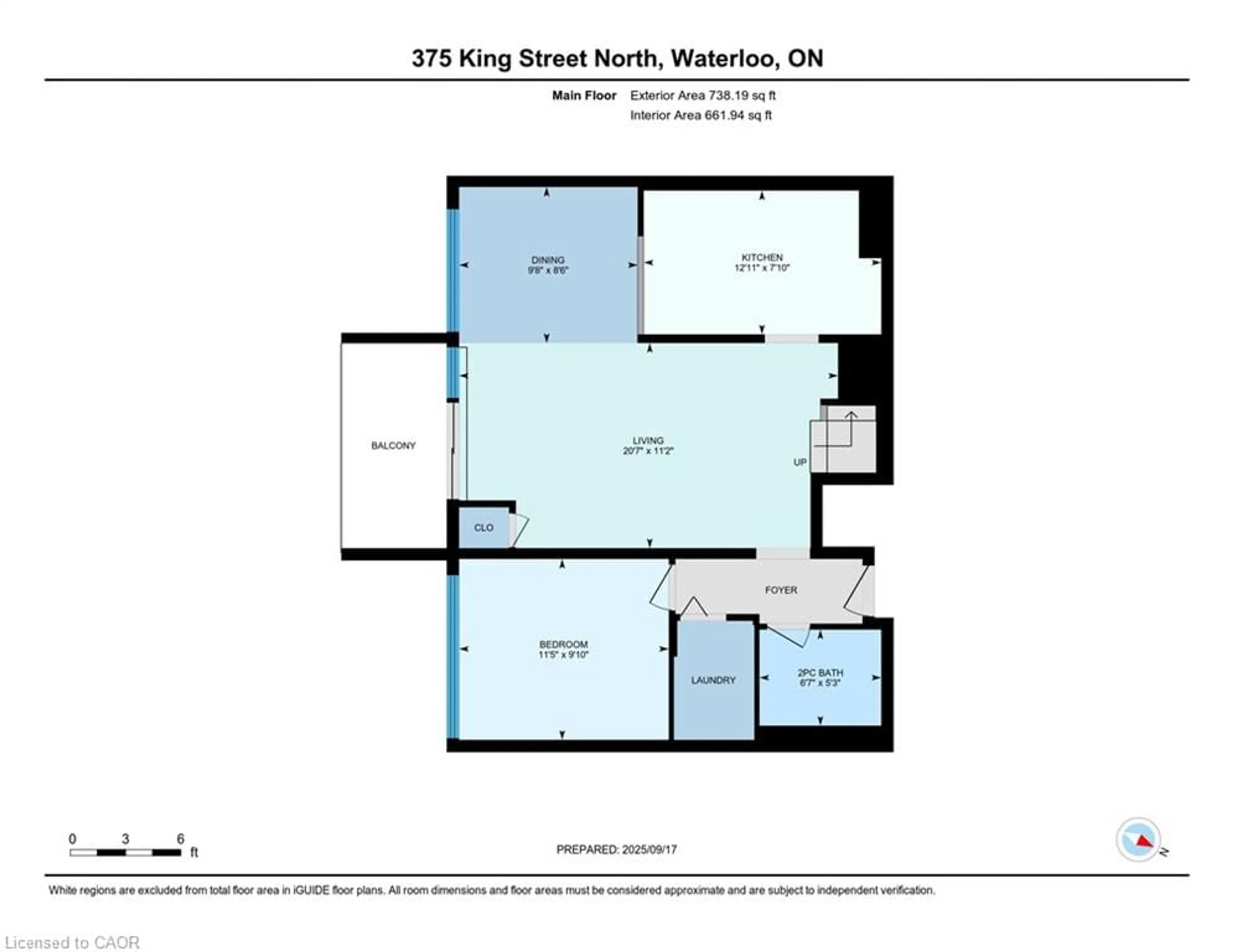 Floor plan for 375 King St #504, Waterloo Ontario N2J 4L6
