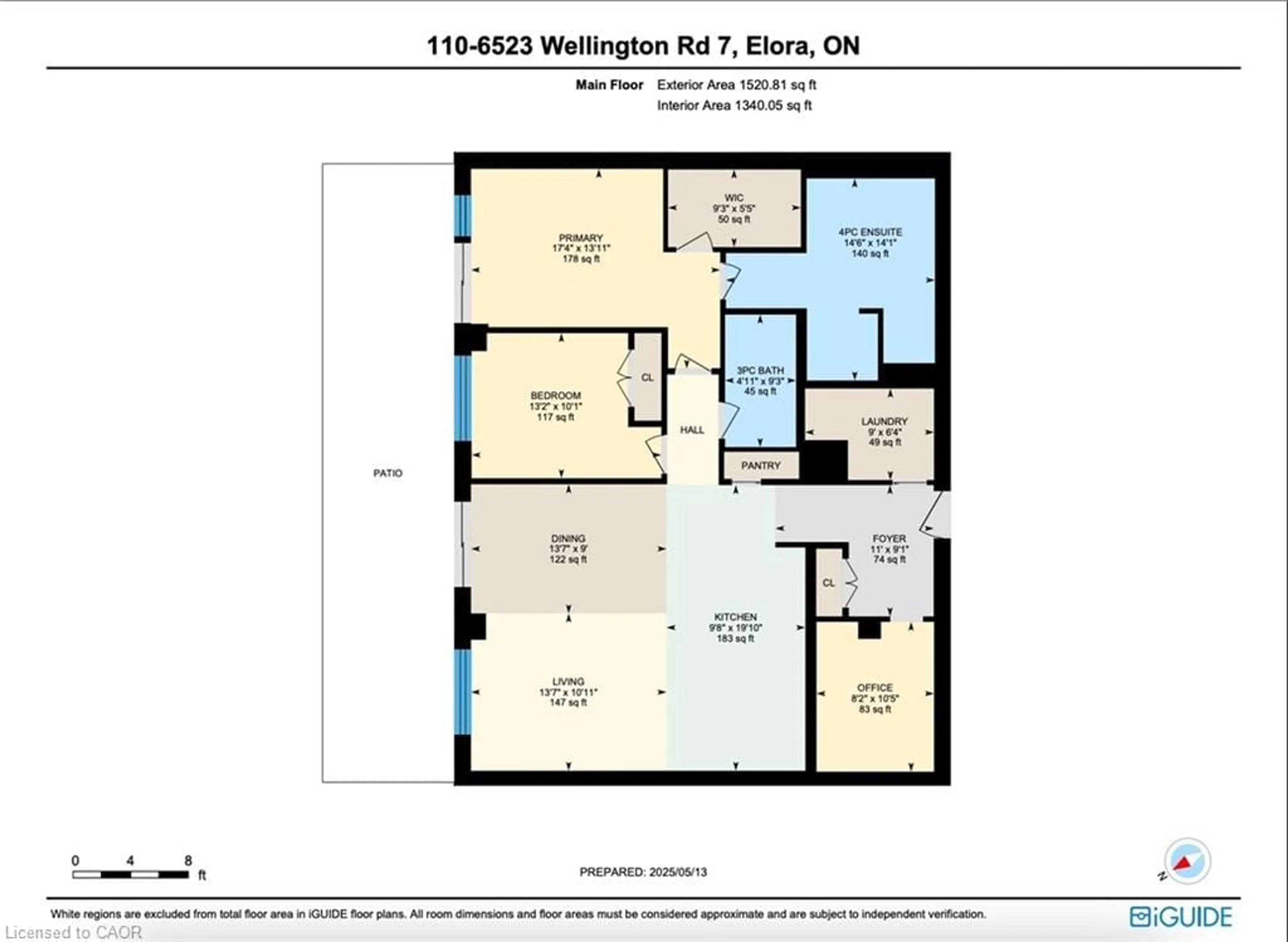 Floor plan for 6523 Wellington 7 Rd #110, Elora Ontario N0B 1S0
