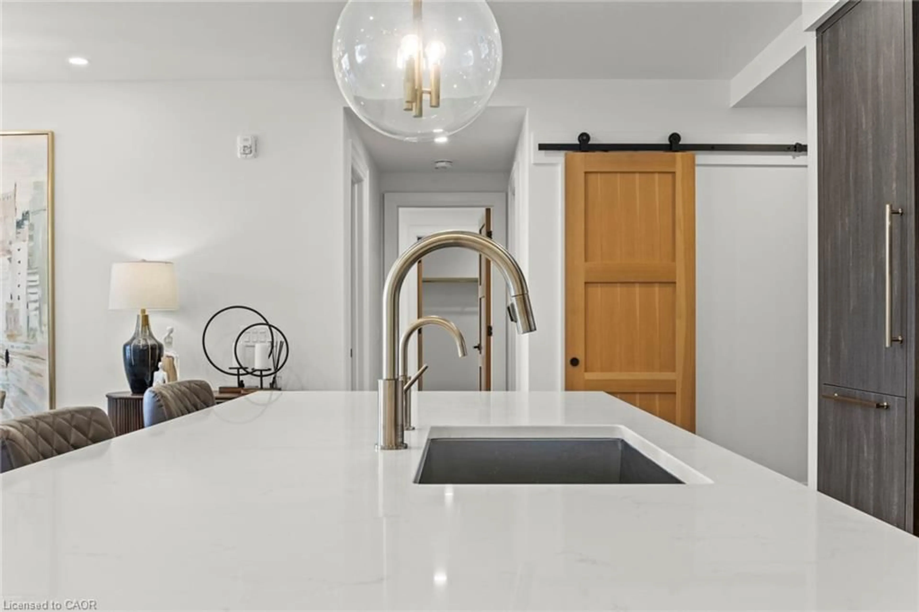 Contemporary kitchen, ceramic/tile floor for 6523 Wellington 7 Rd #110, Elora Ontario N0B 1S0
