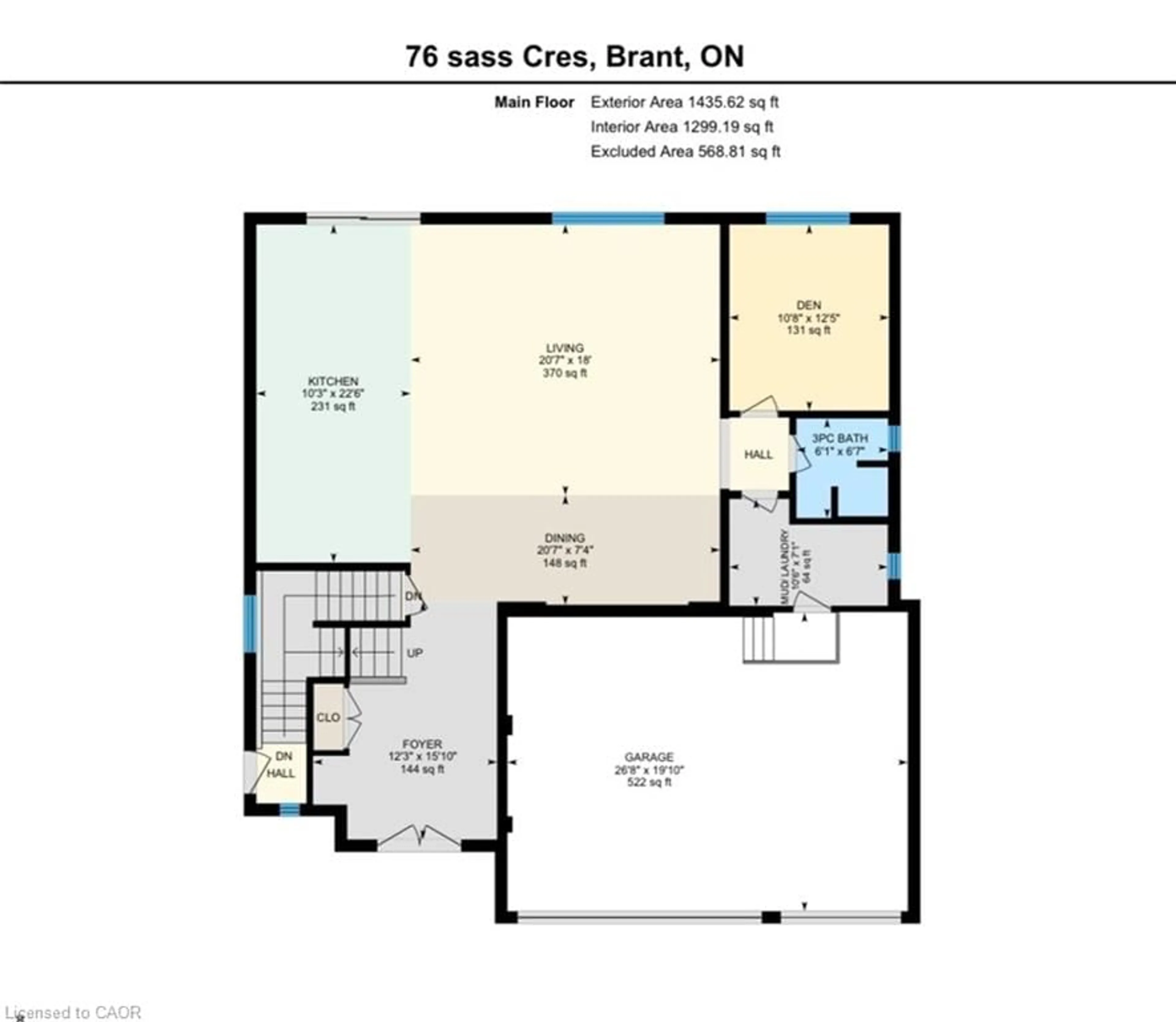 Floor plan for 76 Sass Cres, Paris Ontario N3L 0J3