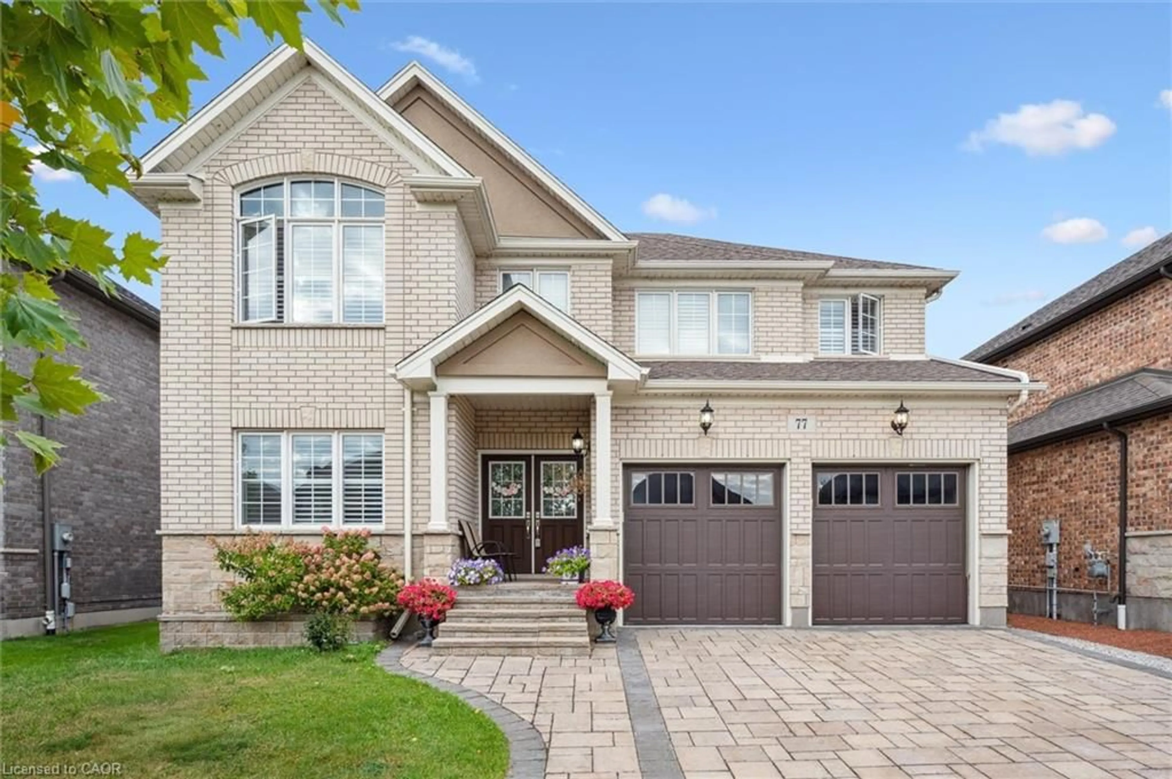 Home with brick exterior material, street for 77 Eaglecrest St, Kitchener Ontario N2K 4K1