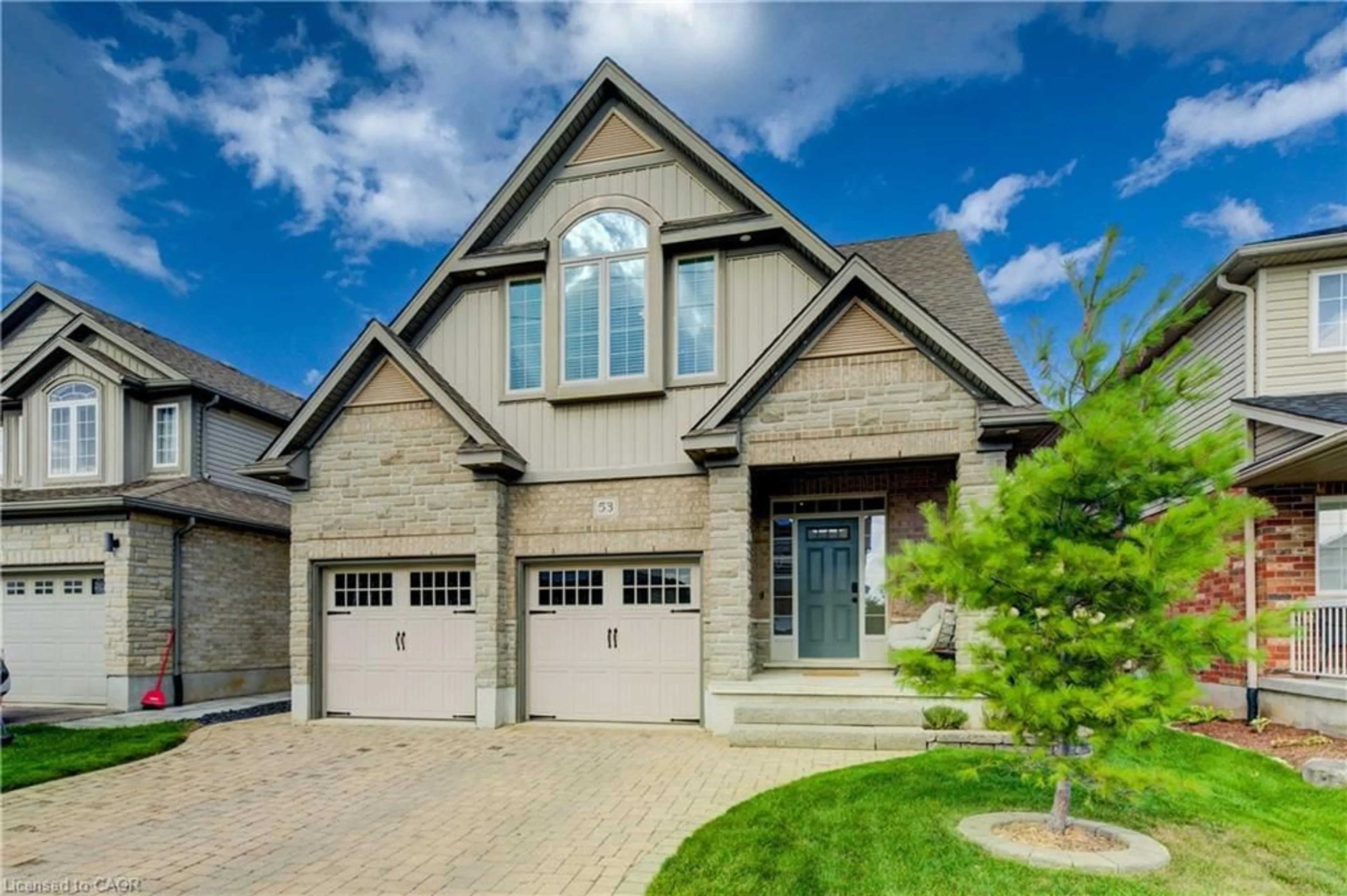 Home with brick exterior material, street for 53 Isaac Shantz Dr, Baden Ontario N3A 4M3