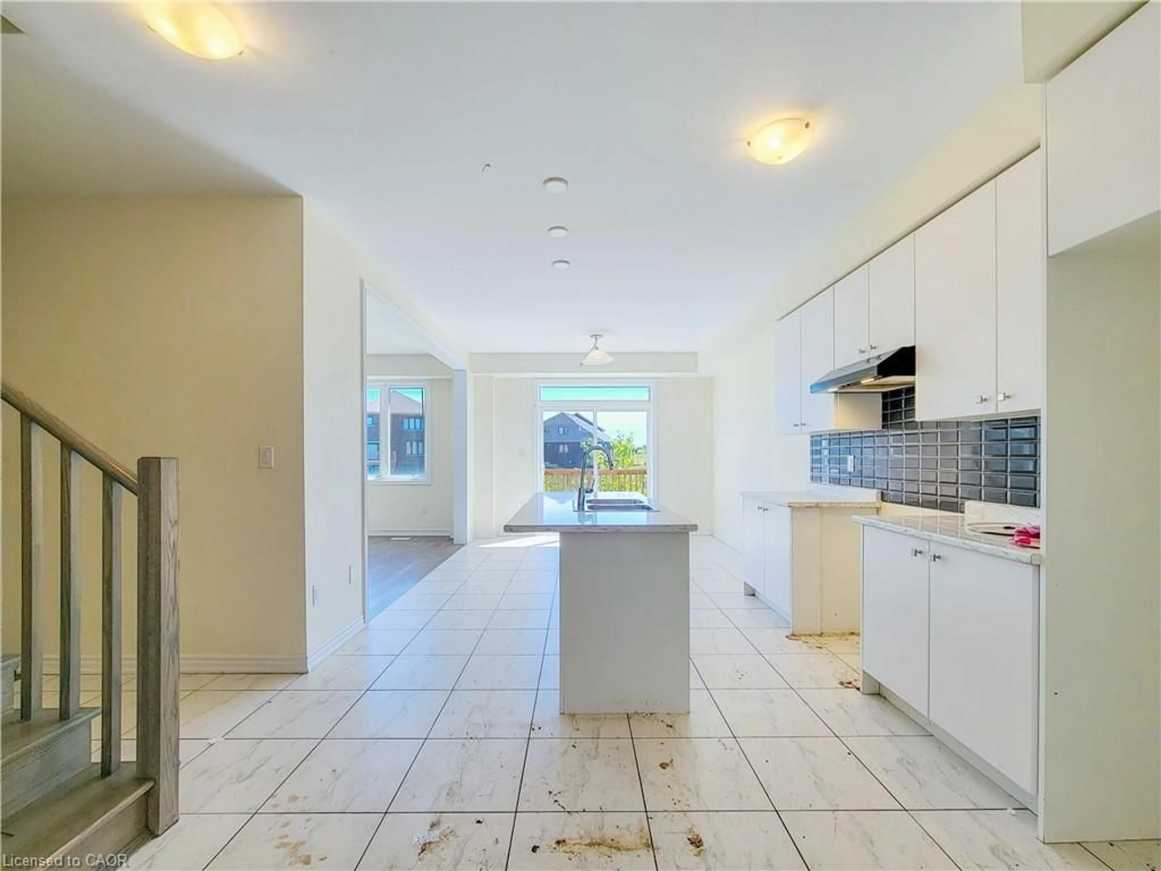 Open concept kitchen, ceramic/tile floor for 241 Vanilla Trail, Thorold Ontario L2V 0L3