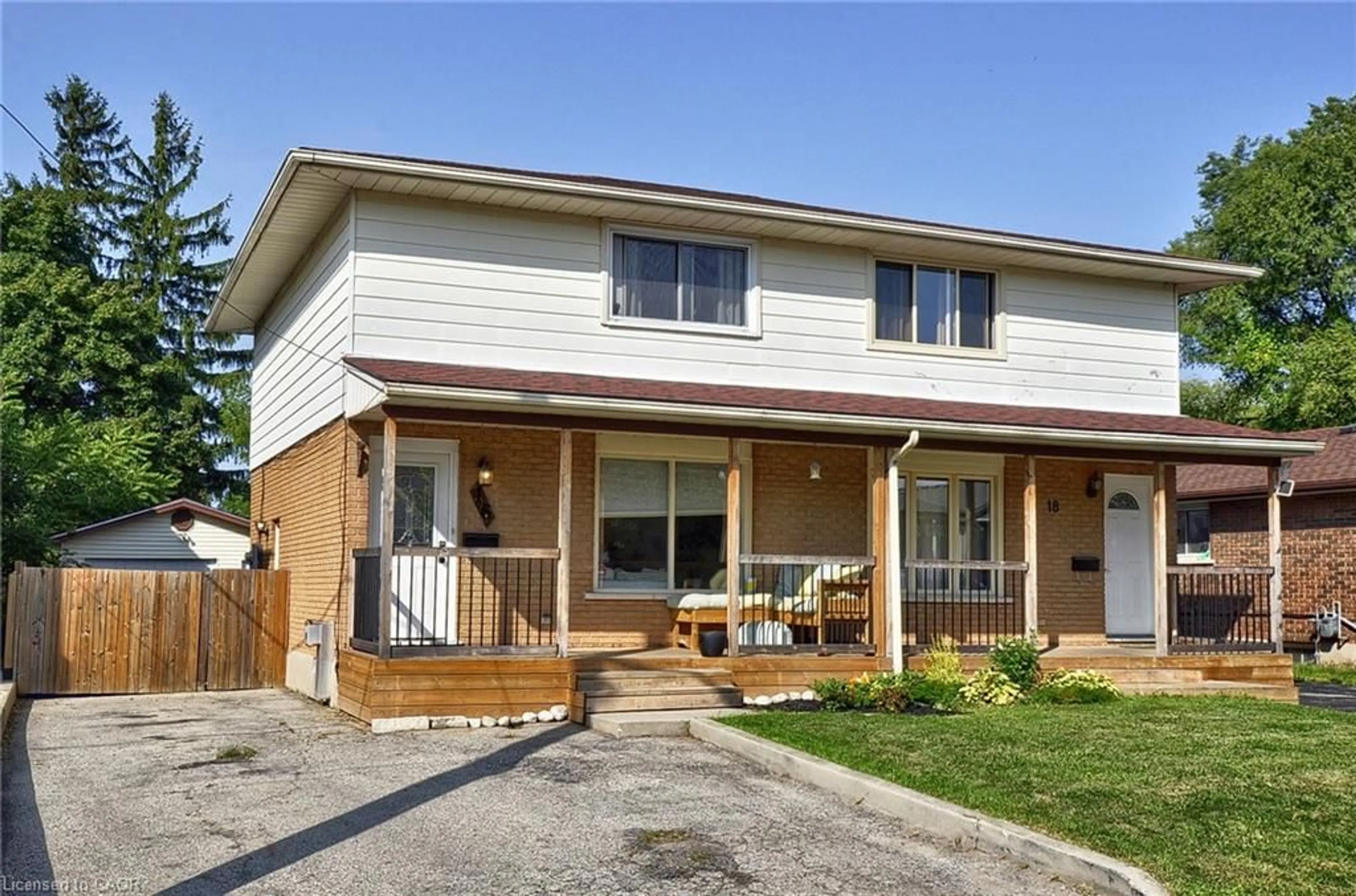 Home with vinyl exterior material, street for 16 Blain Ave, Cambridge Ontario N1R 6S1