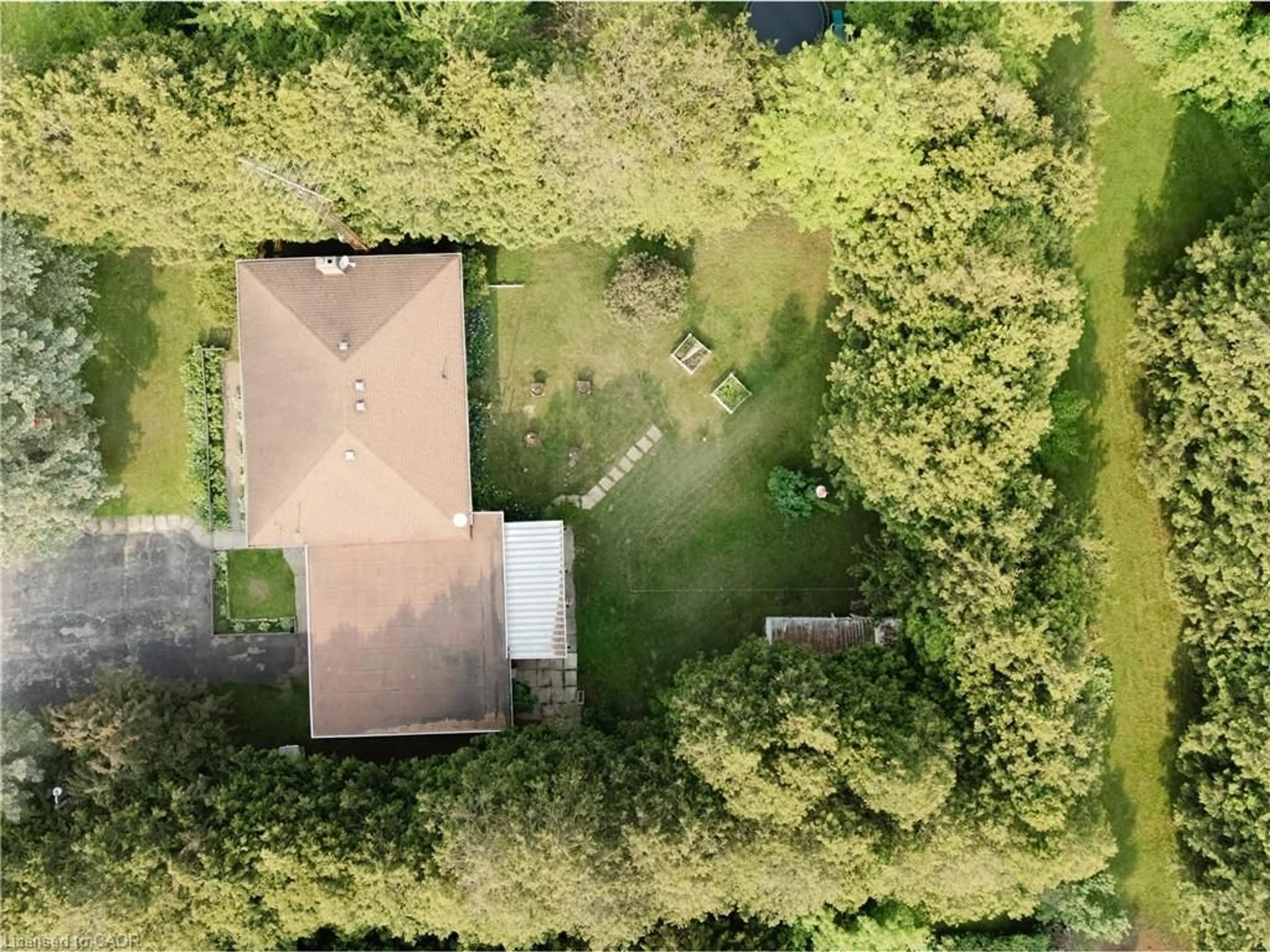 A pic from outside/outdoor area/front of a property/back of a property/a pic from drone, forest/trees view for 252 Windham Road 13, Delhi Ontario N4B 2W5