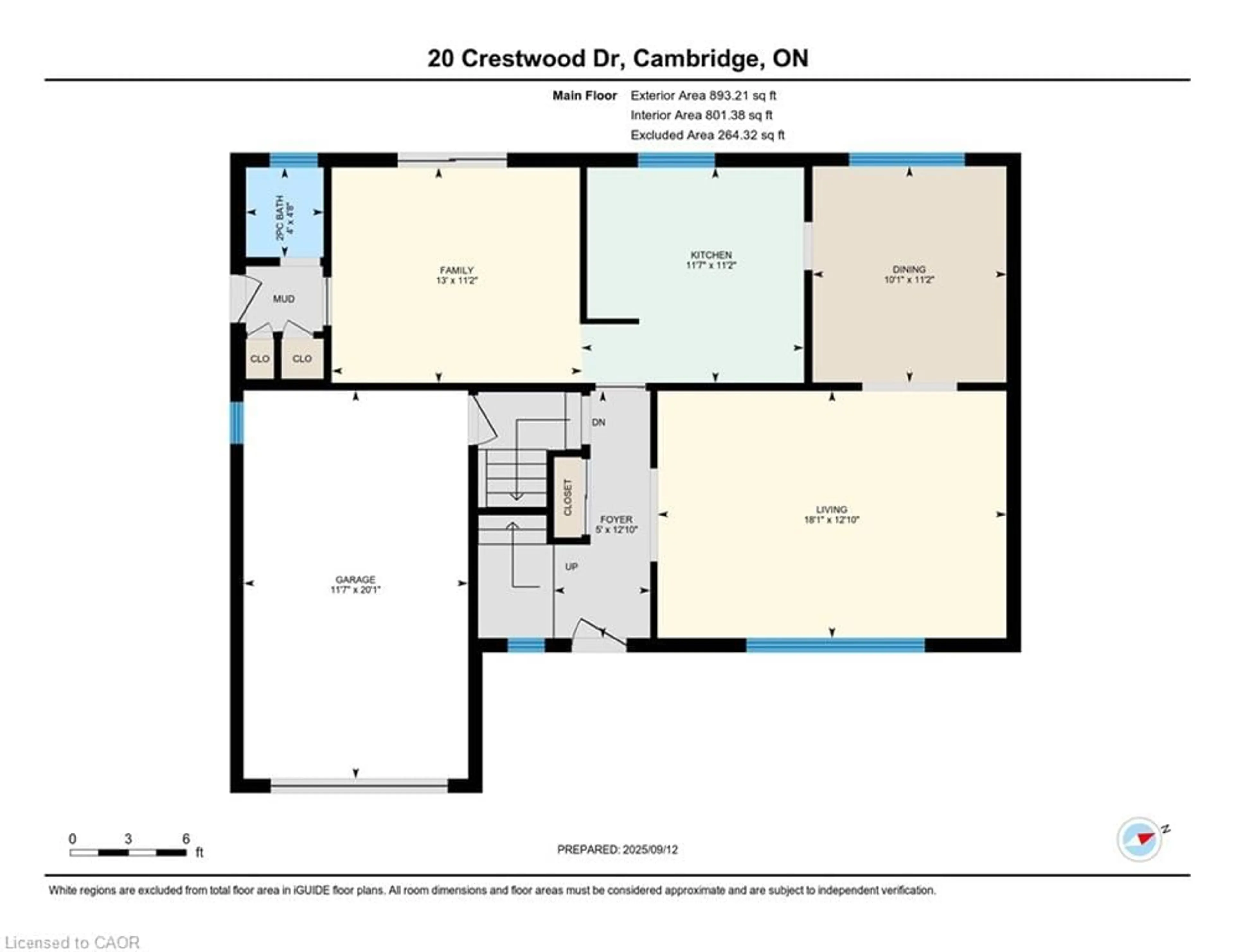 Floor plan for 20 Crestwood Dr, Cambridge Ontario N1S 3N9