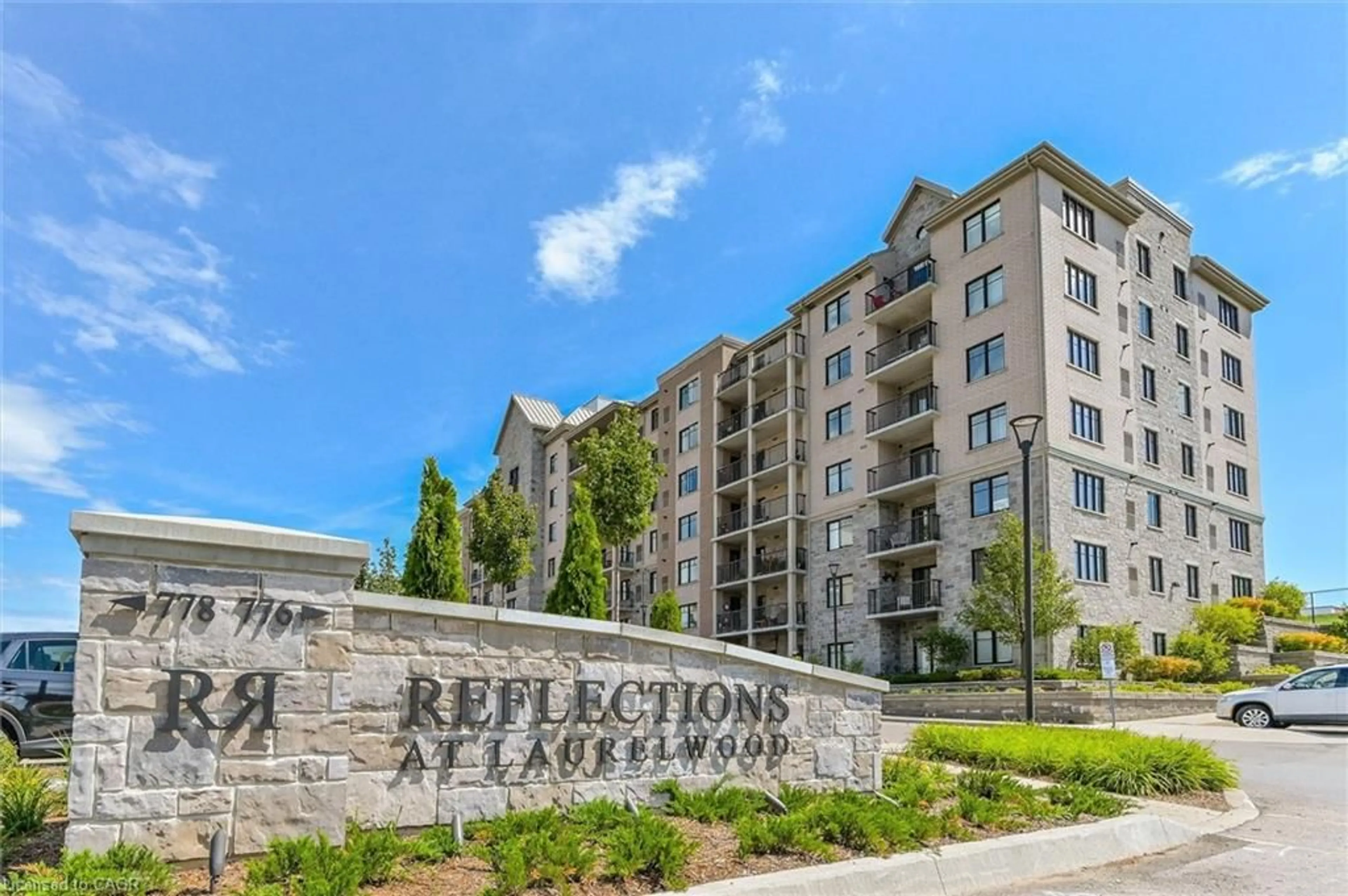 A pic from outside/outdoor area/front of a property/back of a property/a pic from drone, street for 776 Laurelwood Dr #301, Waterloo Ontario N2V 0A8