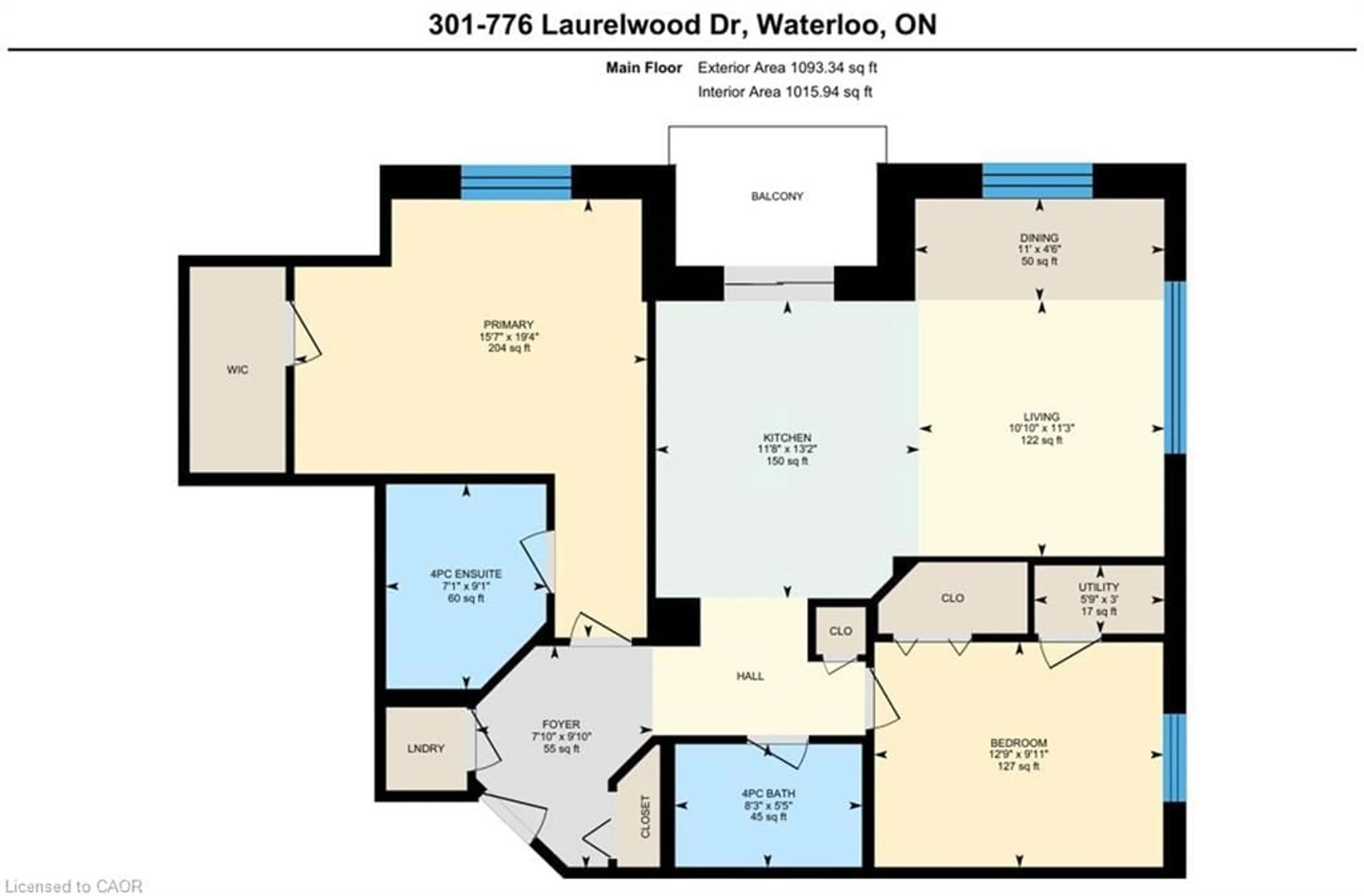 Floor plan for 776 Laurelwood Dr #301, Waterloo Ontario N2V 0A8