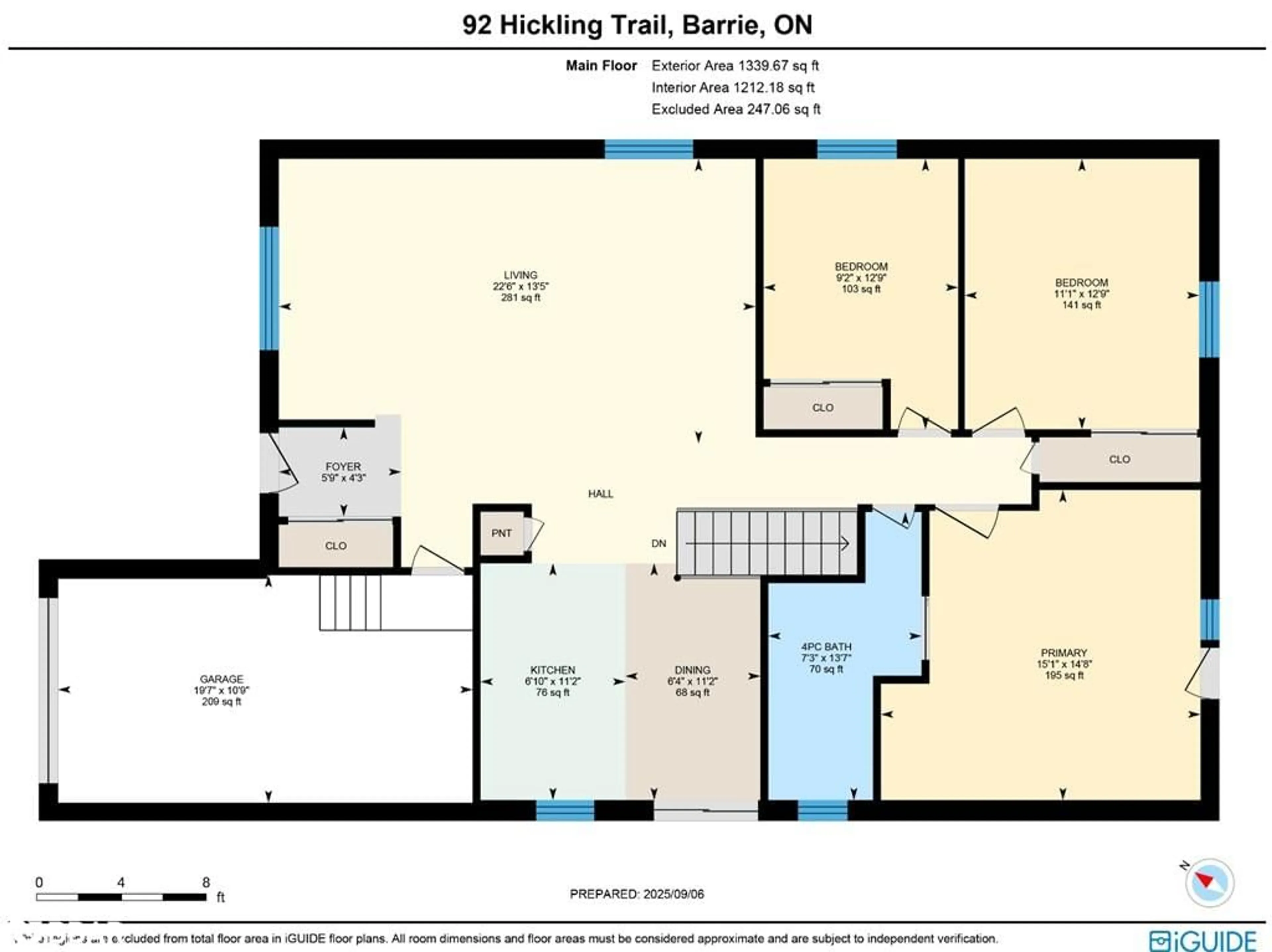 Floor plan for 92 Hickling Trail, Barrie Ontario L4M 5T3