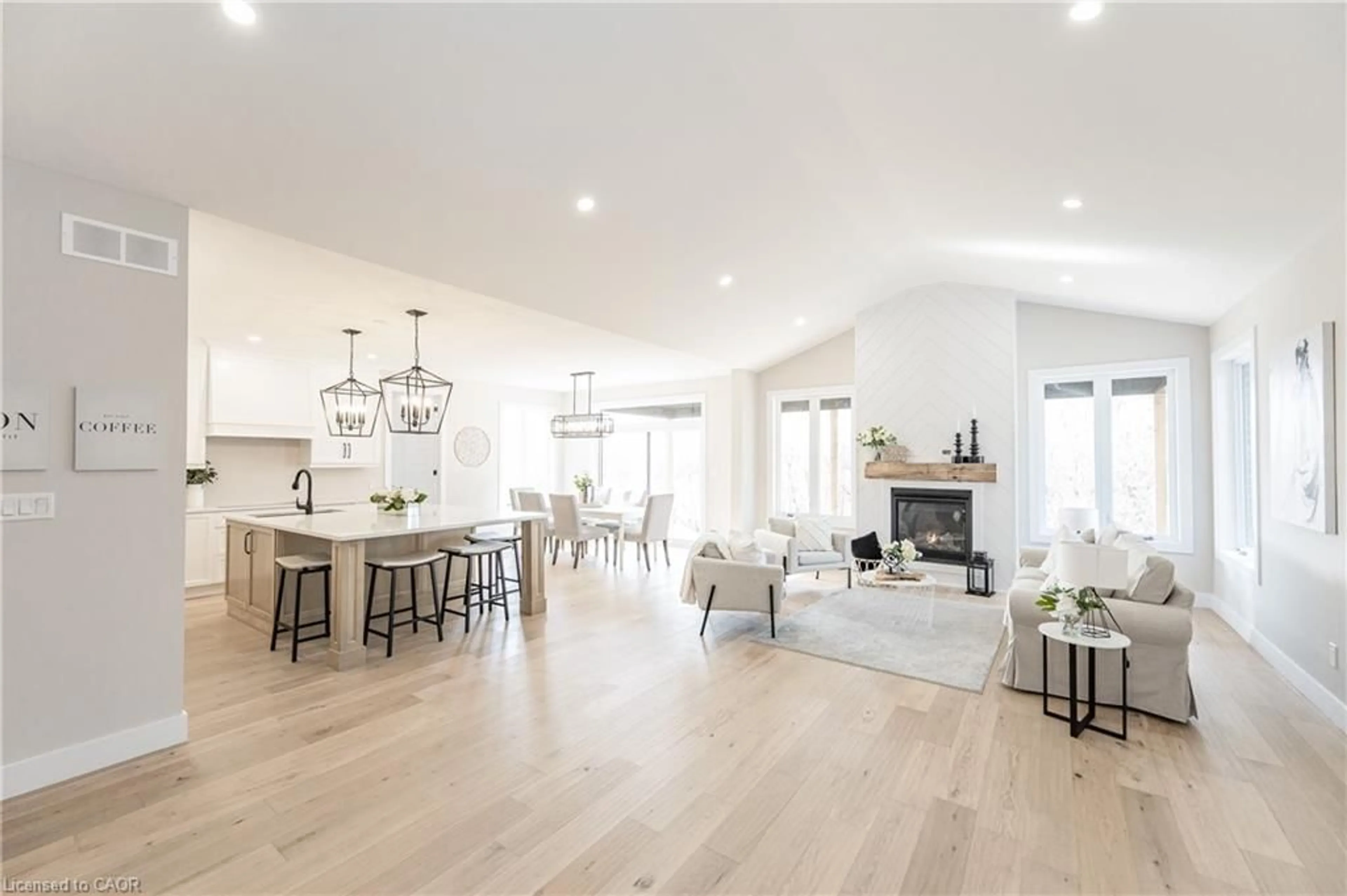 Open concept kitchen, wood/laminate floor for 43 Coulter St, Listowel Ontario N0K 1M0