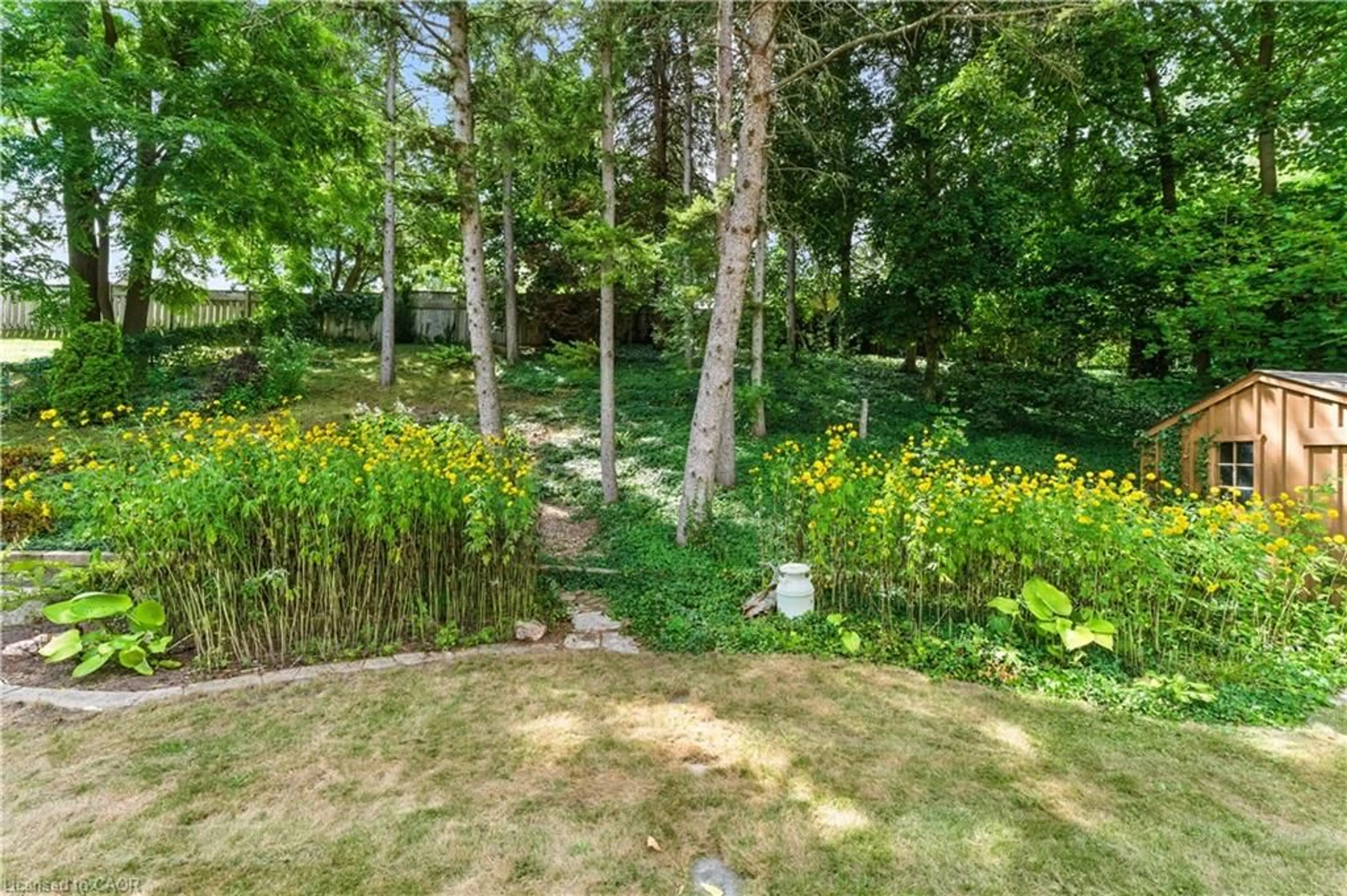 Patio, forest/trees view for 33 Shadywood Cres, Kitchener Ontario N2M 4J1