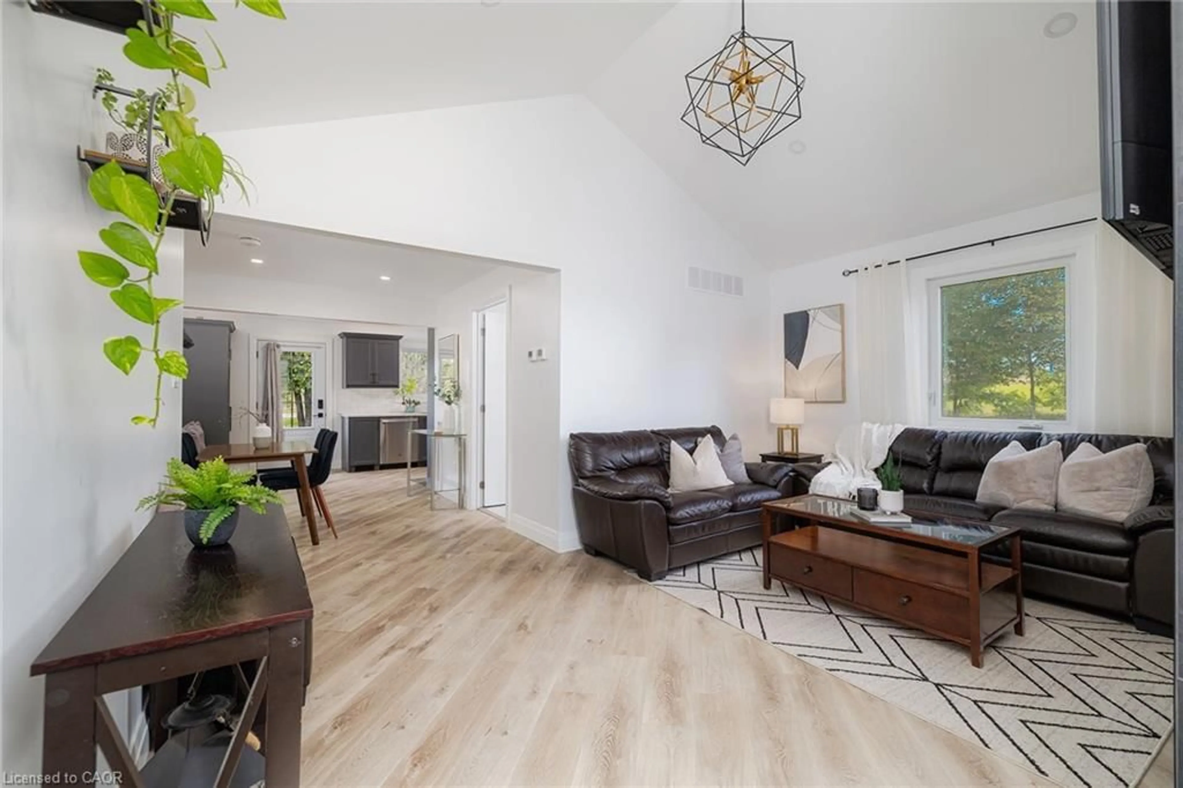 Living room with furniture, wood/laminate floor for 401250 Grey 4 Rd, Hanover Ontario N4N 3B8