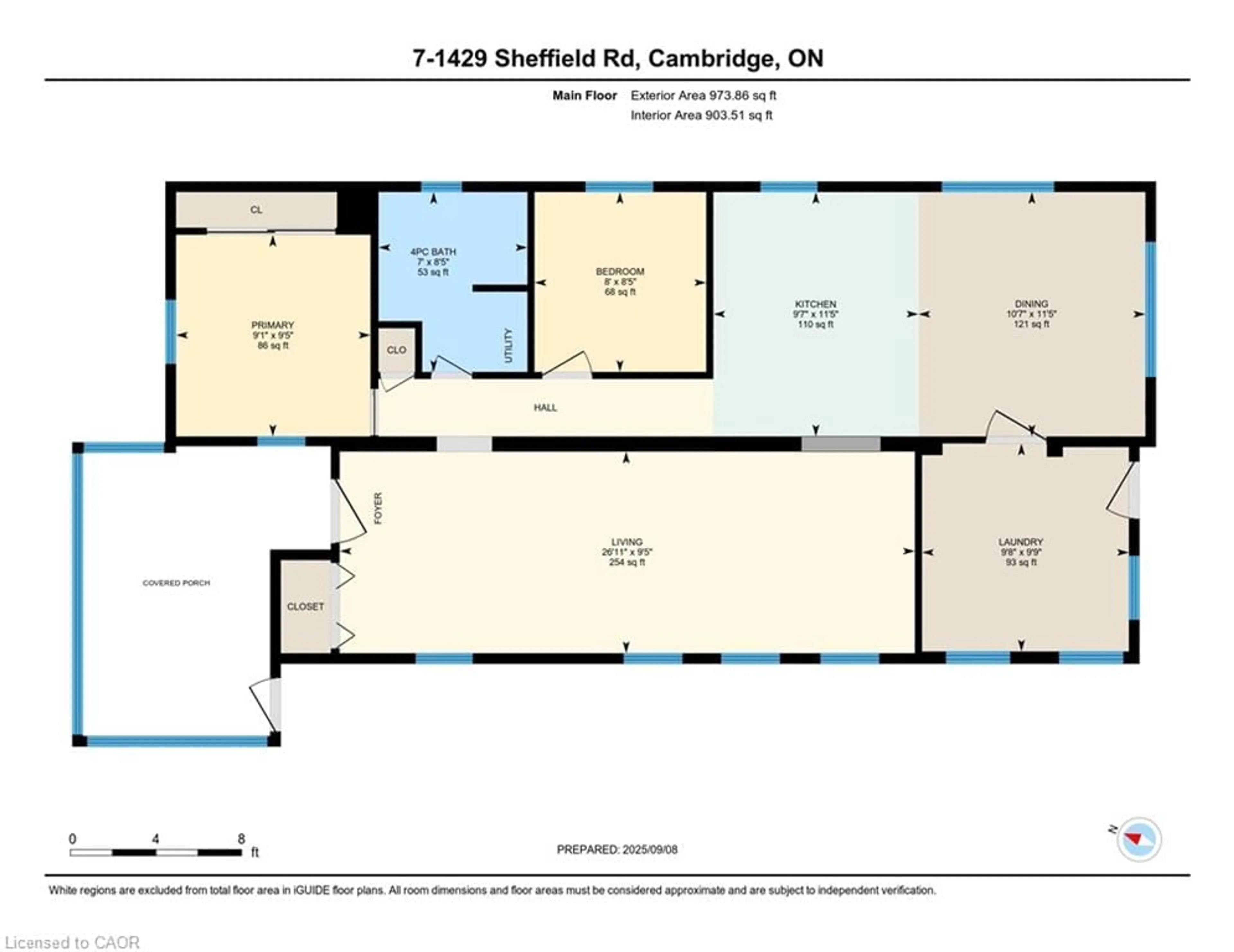 Floor plan for 1429 Sheffield Rd #7, Flamborough Ontario N1R 8B2