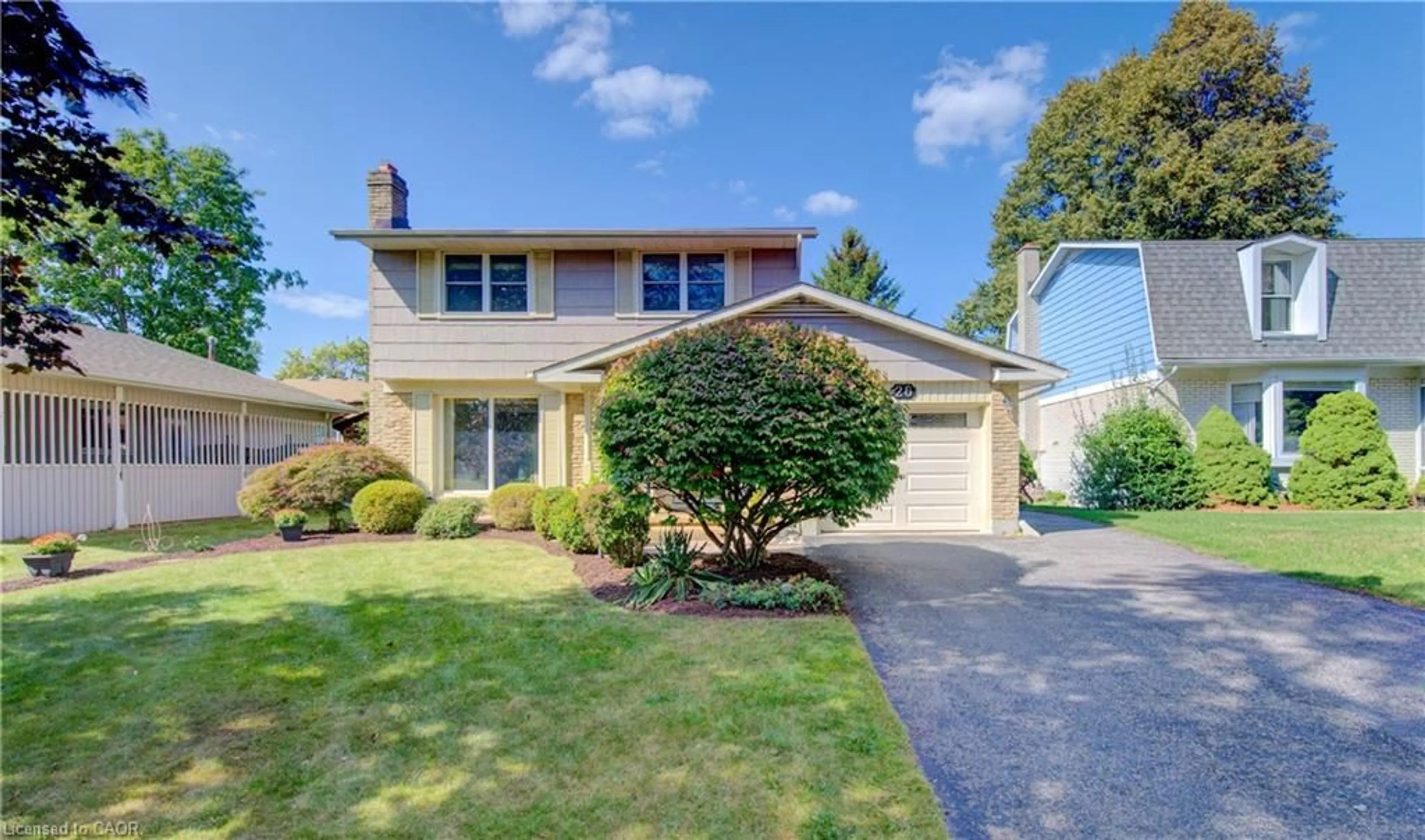 Home with vinyl exterior material, street for 26 Lewis St, Kitchener Ontario N2J 1E7