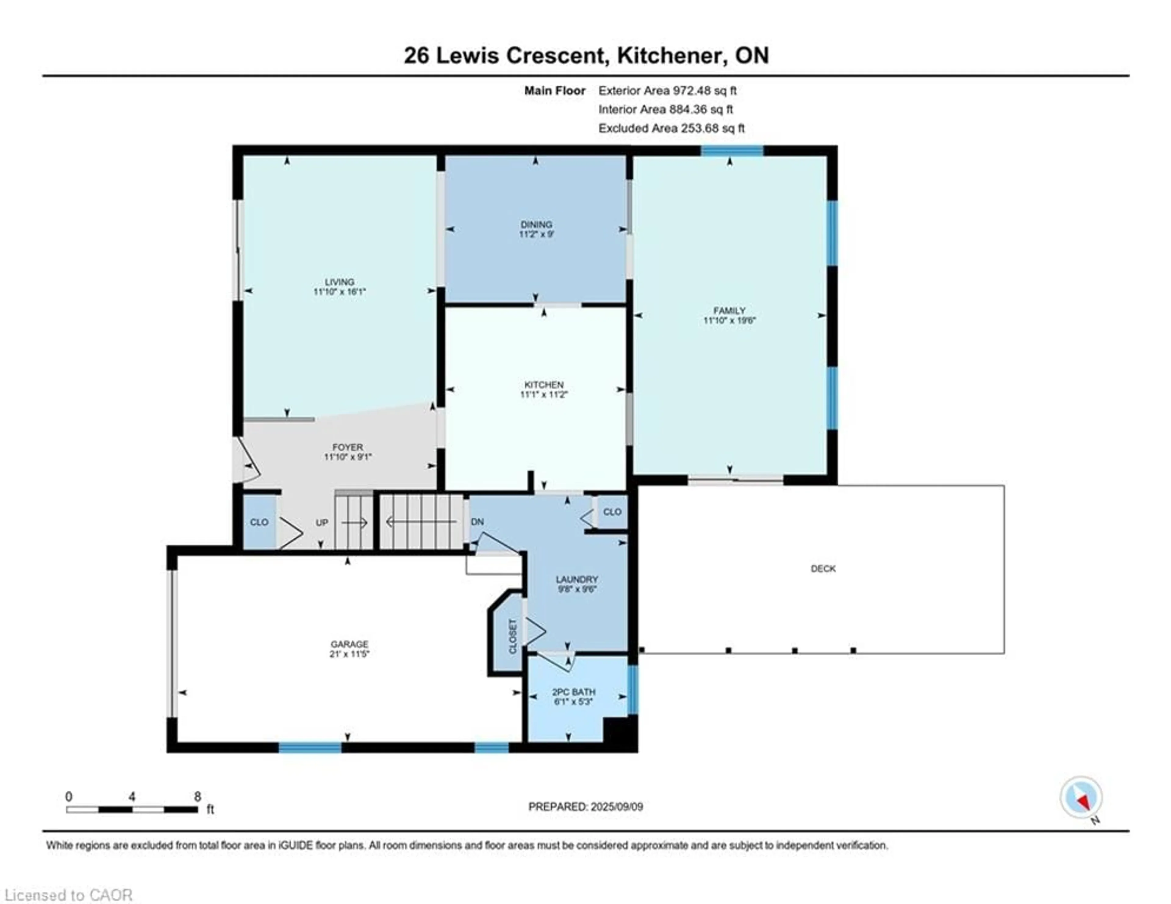 Floor plan for 26 Lewis St, Kitchener Ontario N2J 1E7