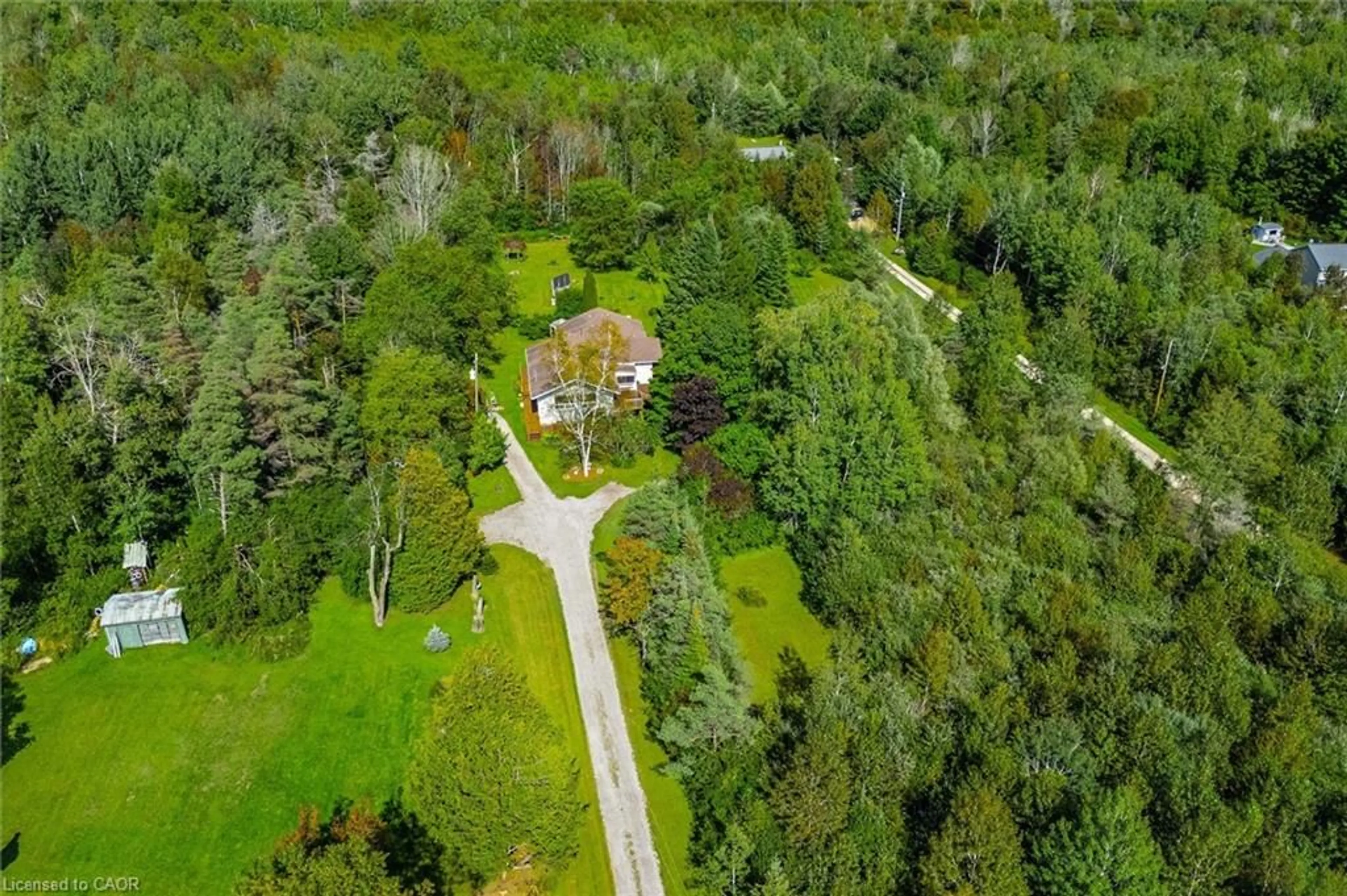 A pic from outside/outdoor area/front of a property/back of a property/a pic from drone, forest/trees view for 6127 First Line, Orton Ontario L0N 1N0