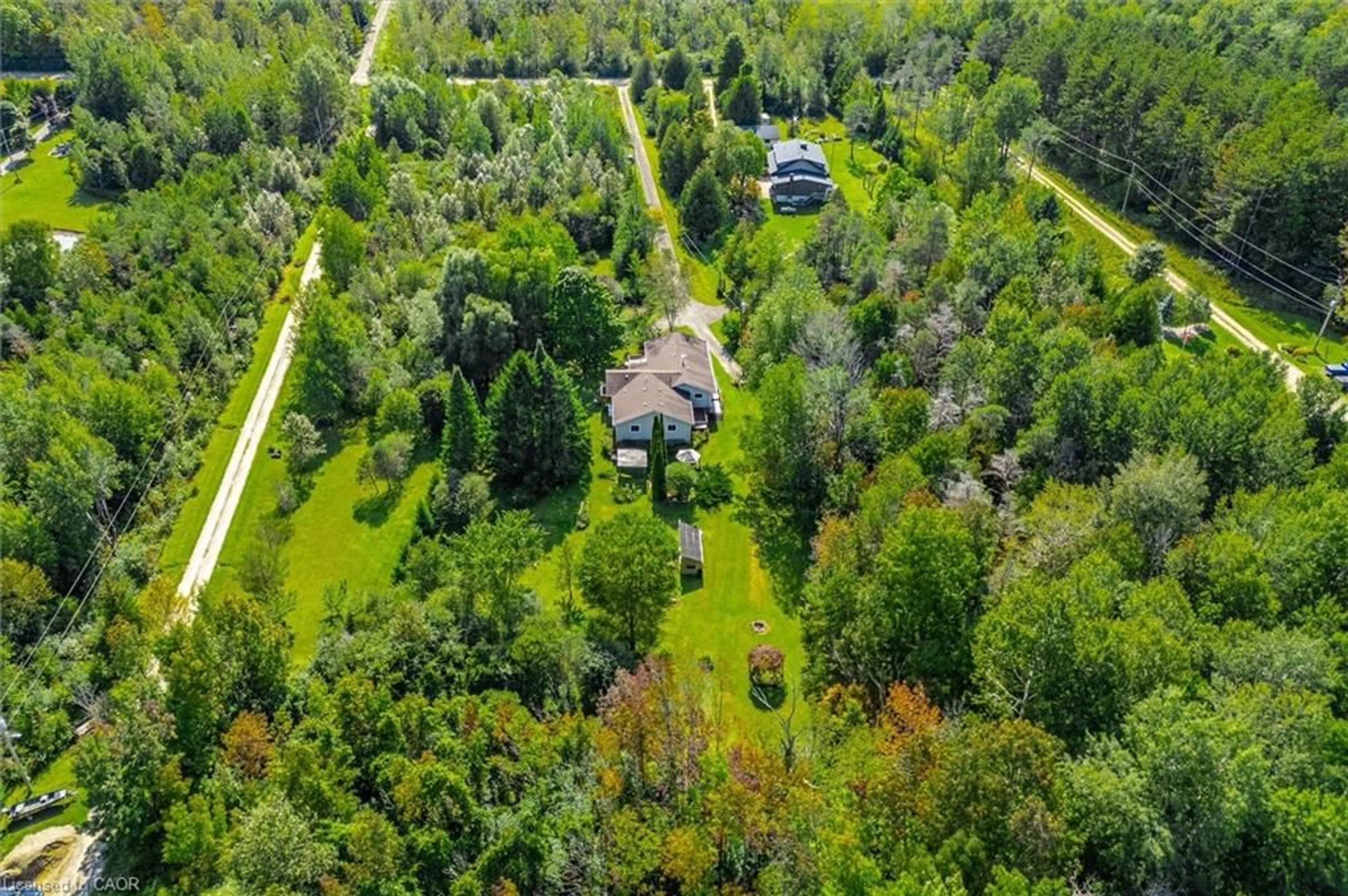 A pic from outside/outdoor area/front of a property/back of a property/a pic from drone, forest/trees view for 6127 First Line, Orton Ontario L0N 1N0
