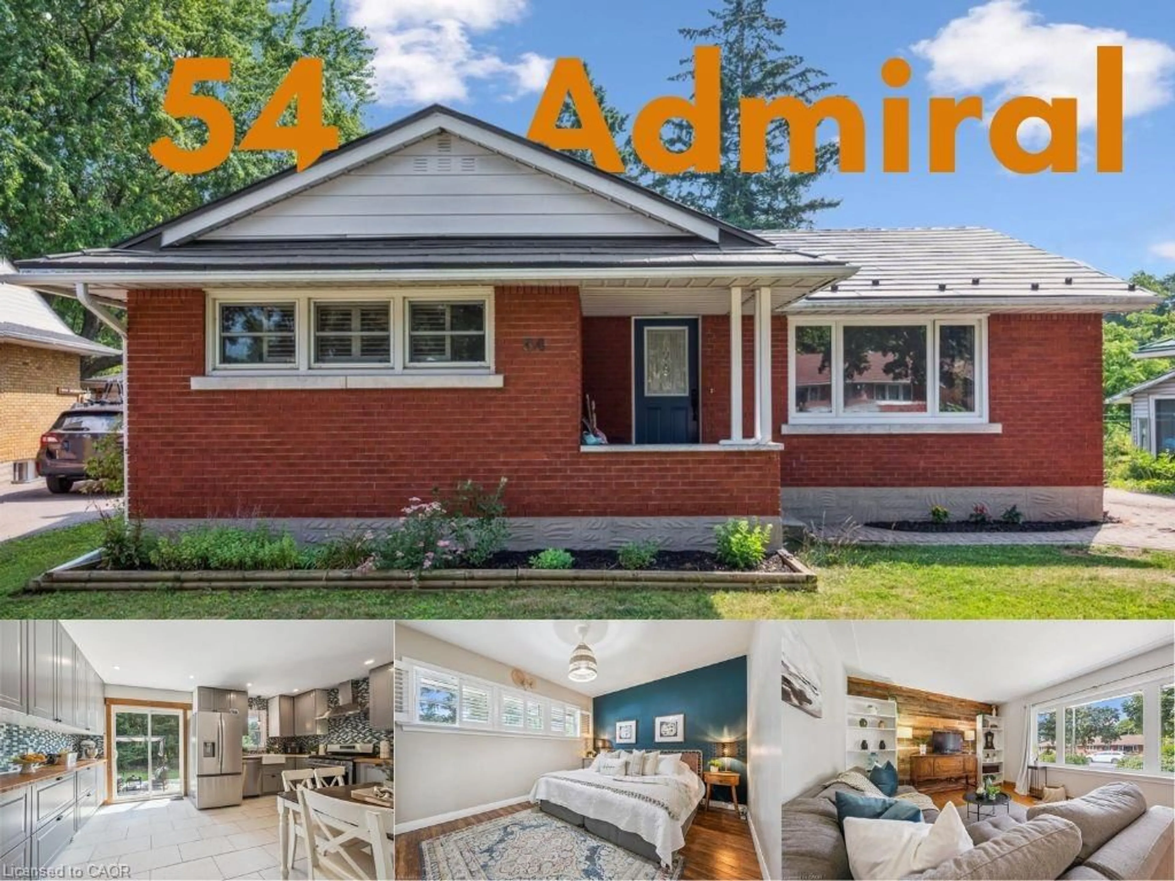 Home with brick exterior material, street for 54 Admiral Rd, Kitchener Ontario N2M 1R1