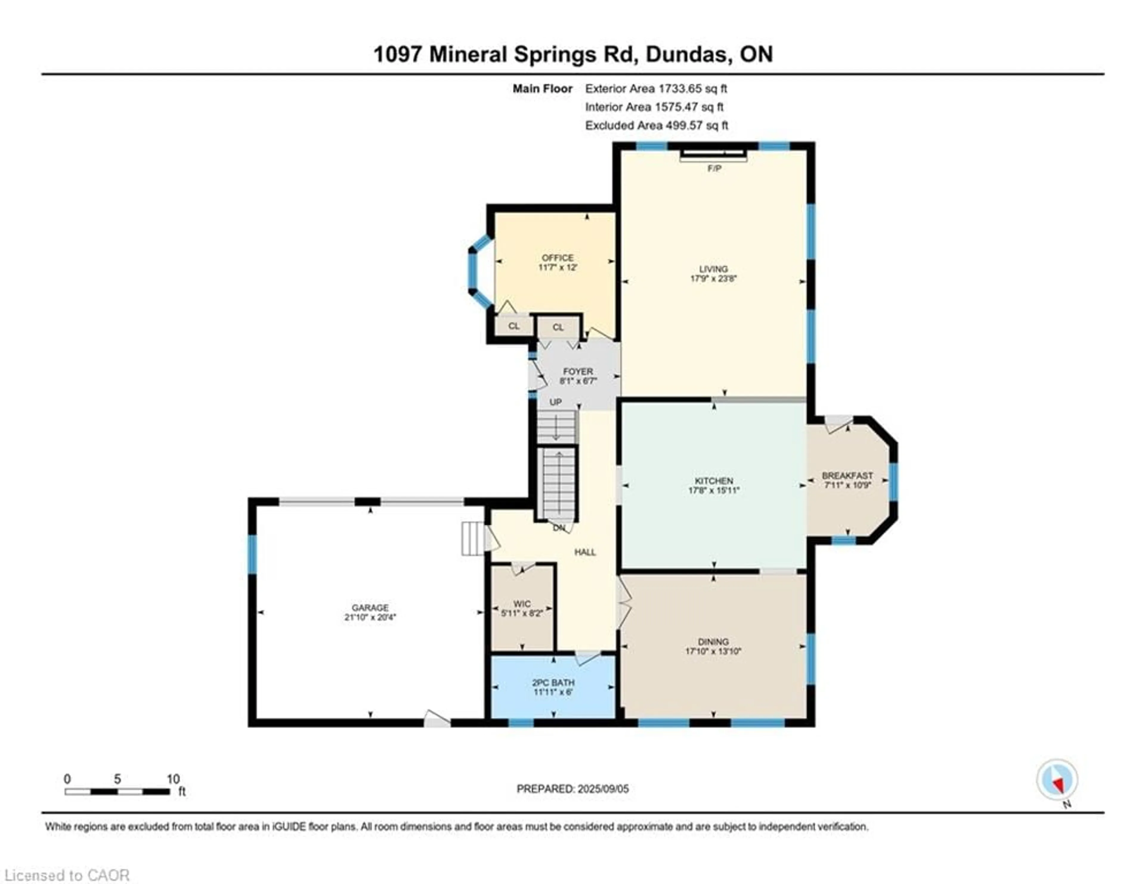 Floor plan for 1097 Mineral Springs Rd, Ancaster Ontario L9H 5E3