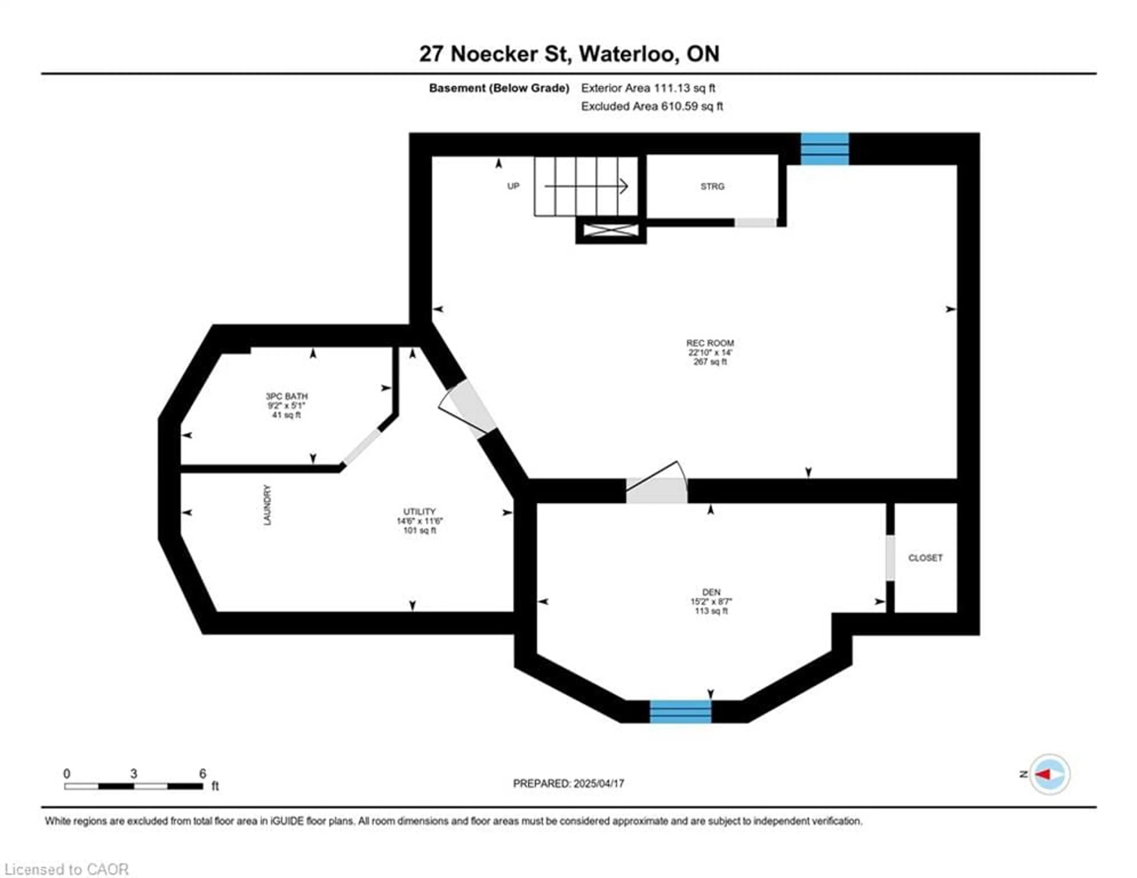 Floor plan for 27 Noecker St, Waterloo Ontario N2J 2R5