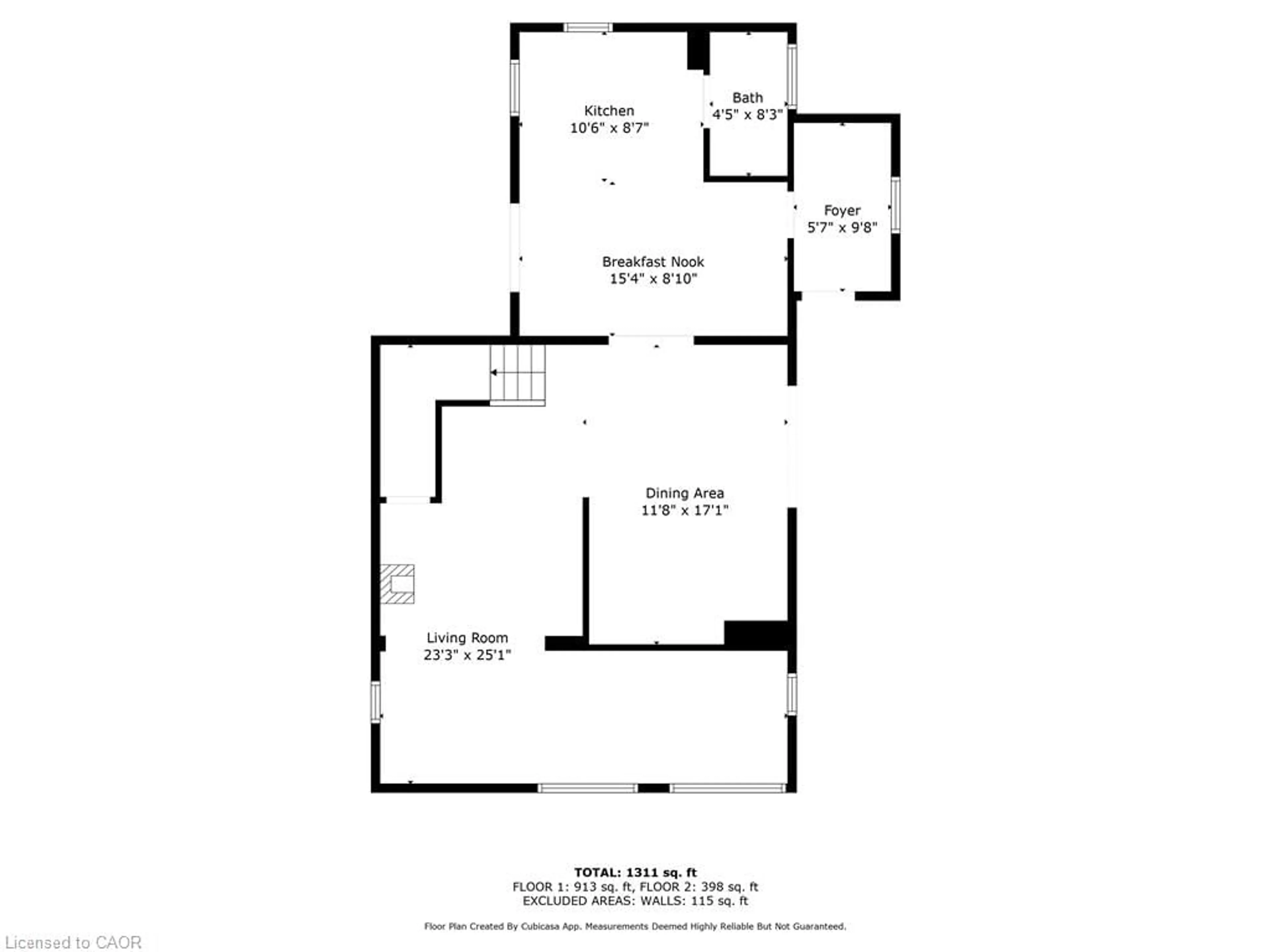 Floor plan for 2036 Main St, Walsingham Ontario N0E 1X0