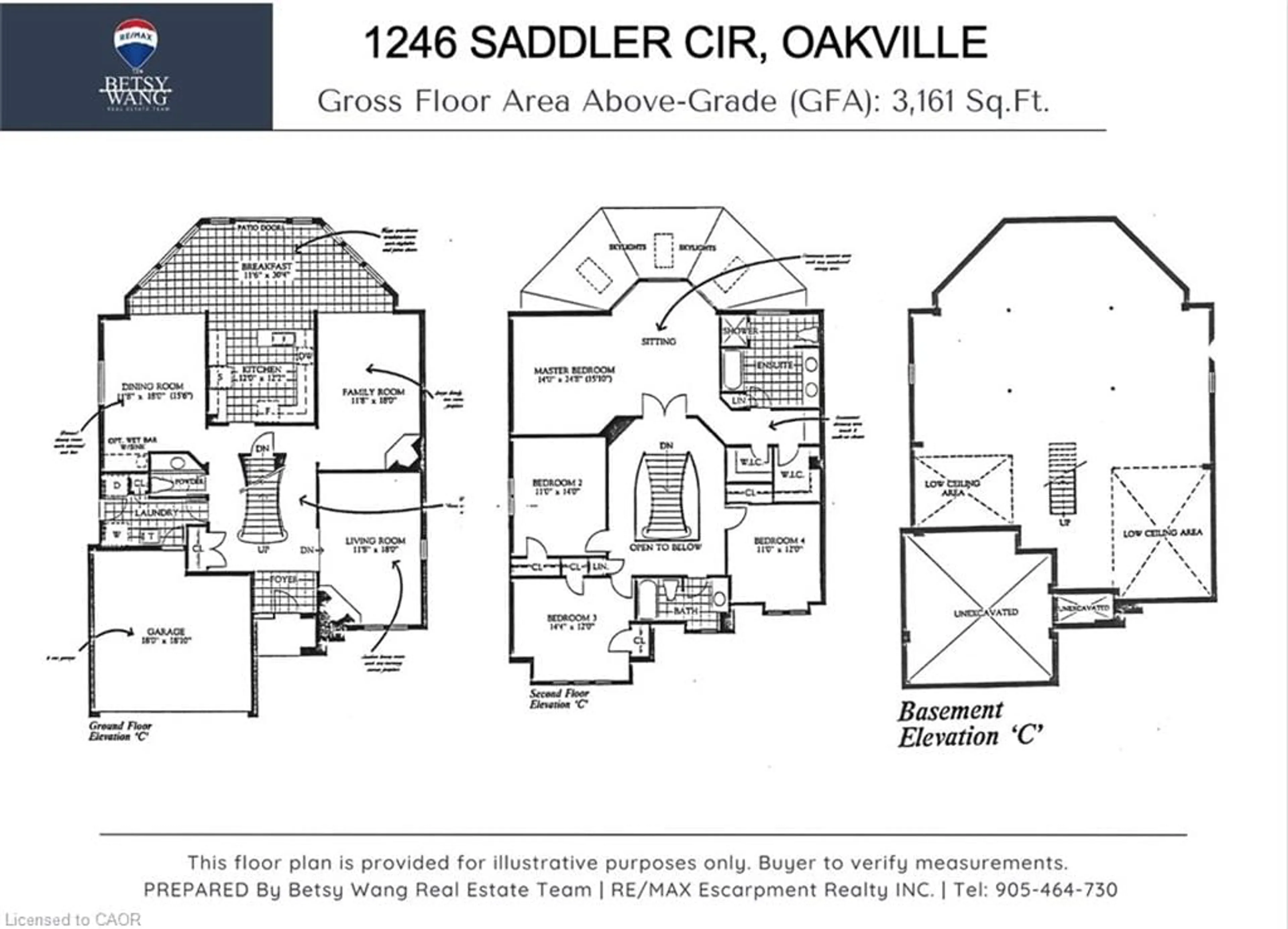 Floor plan for 1246 Saddler Cir, Oakville Ontario L6M 2X5