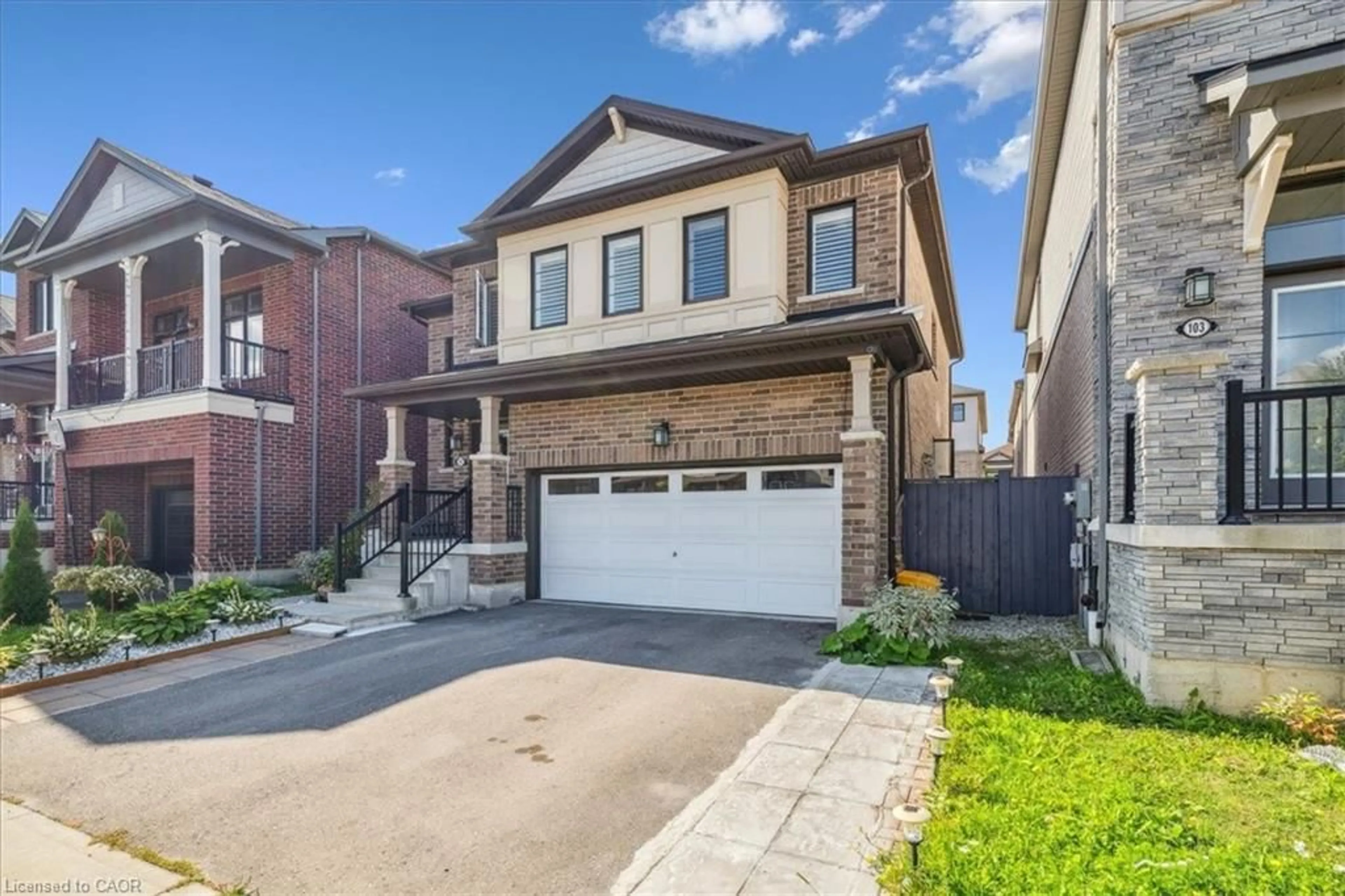 Home with brick exterior material, street for 107 Pagebrook Cres, Stoney Creek Ontario L8J 0K7