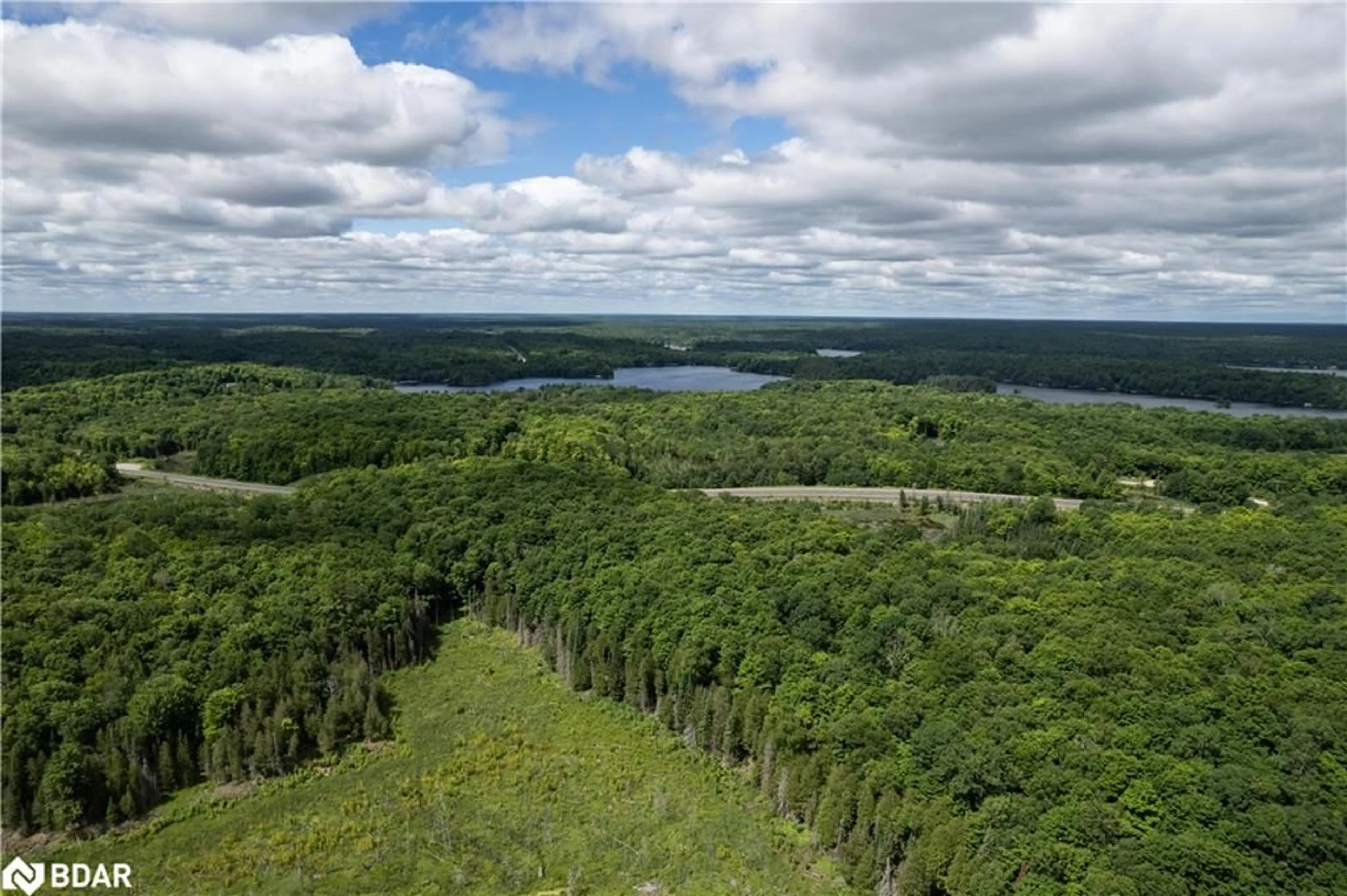 A pic from outside/outdoor area/front of a property/back of a property/a pic from drone, forest/trees view for LOT 2 35 Hwy, Minden Ontario K0M 2L1