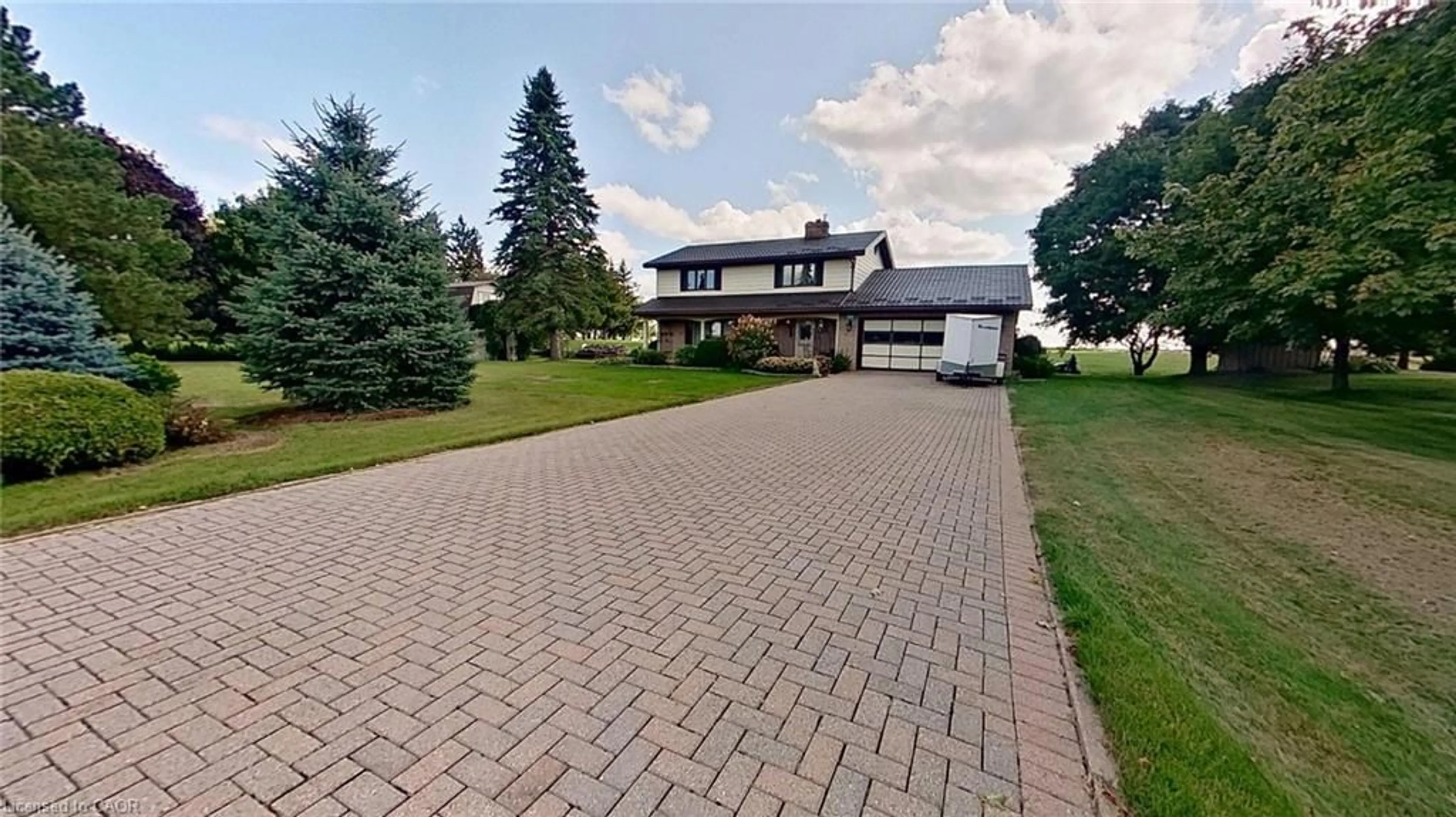 A pic from outside/outdoor area/front of a property/back of a property/a pic from drone, street for 5908 Rd 119, Brunner Ontario N0K 1C0