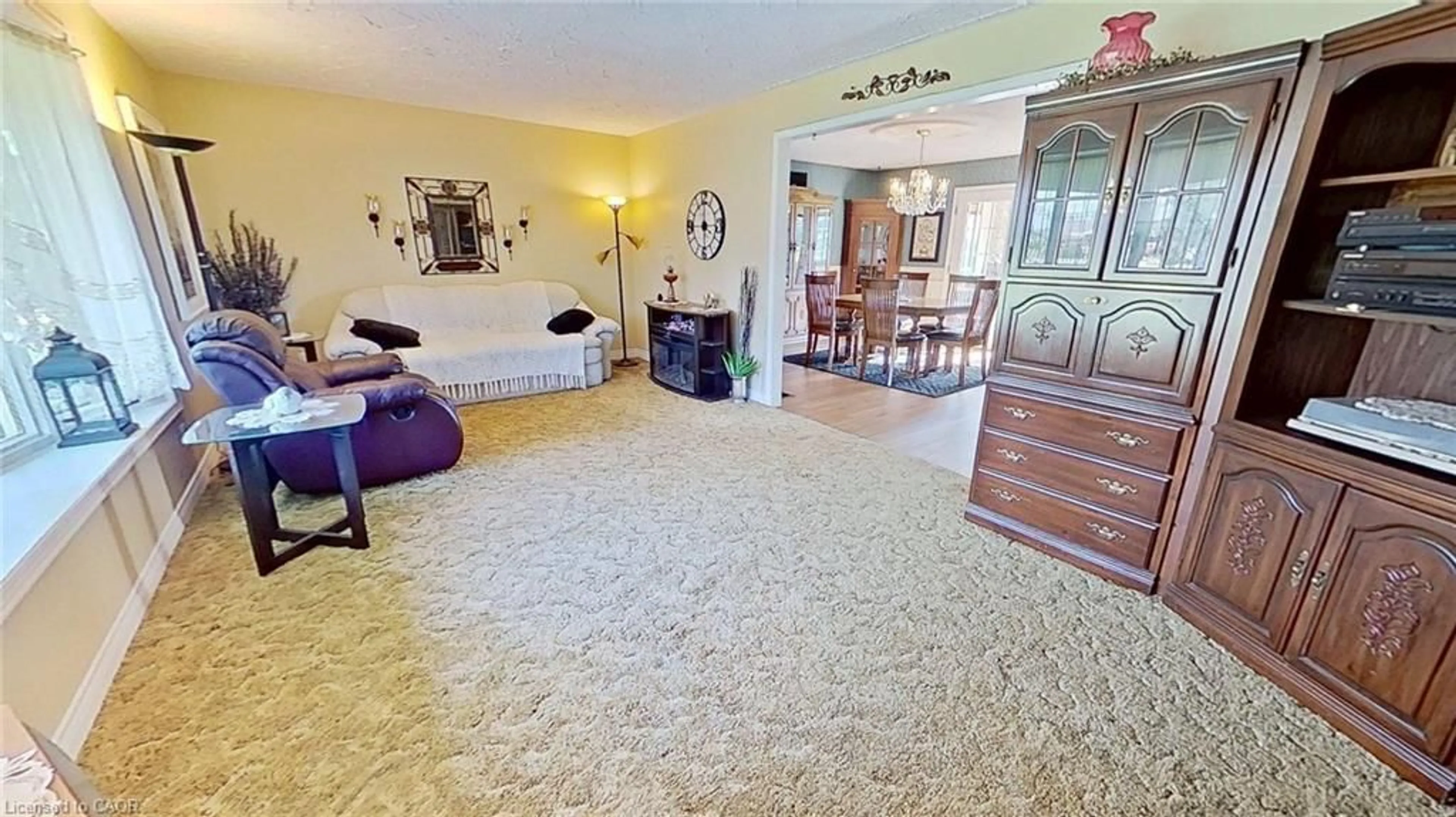 Living room with furniture, carpet floor for 5908 Rd 119, Brunner Ontario N0K 1C0